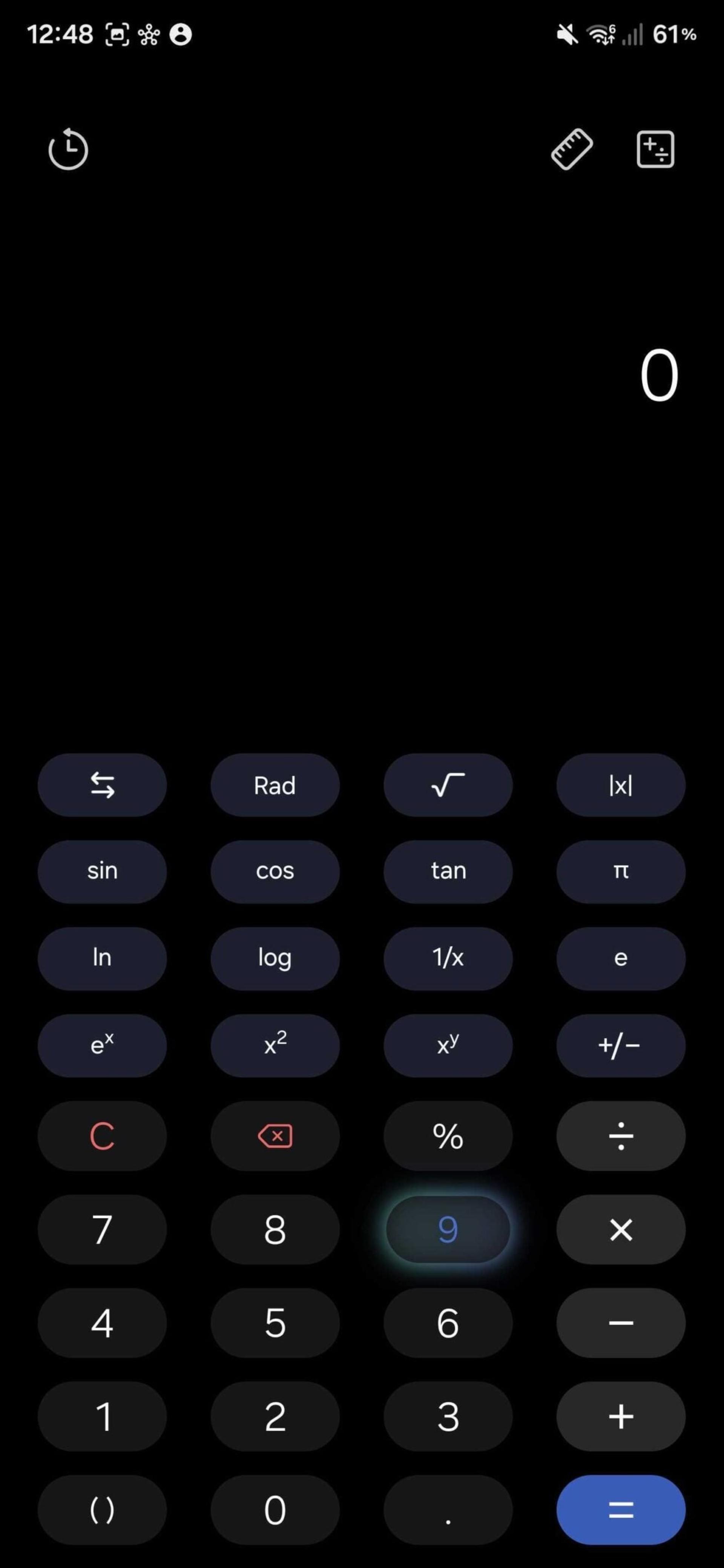 ماشین‌حساب One UI 8.5 سامسونگ حالت پیشرفته و تاریک