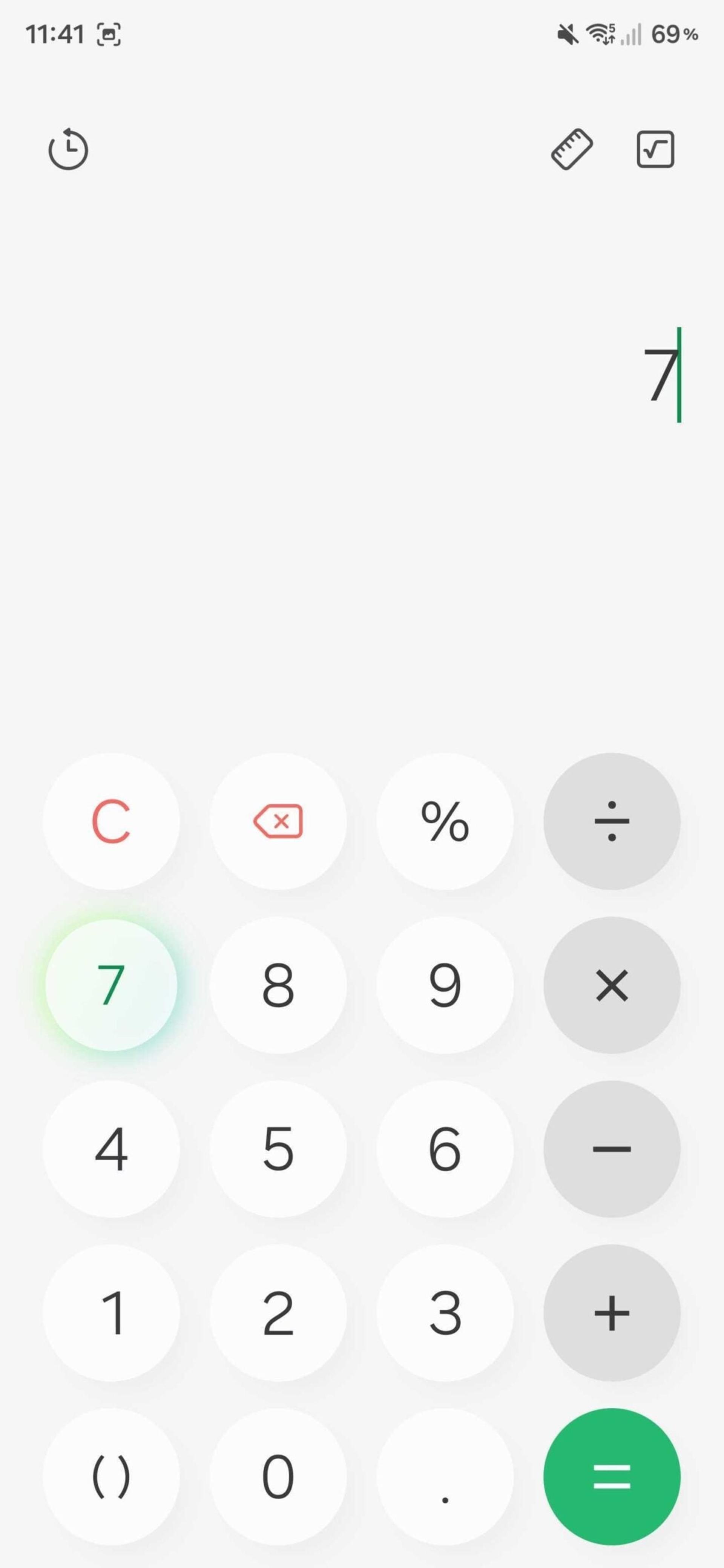 ماشین‌حساب One UI 8.5 سامسونگ حالت روشن