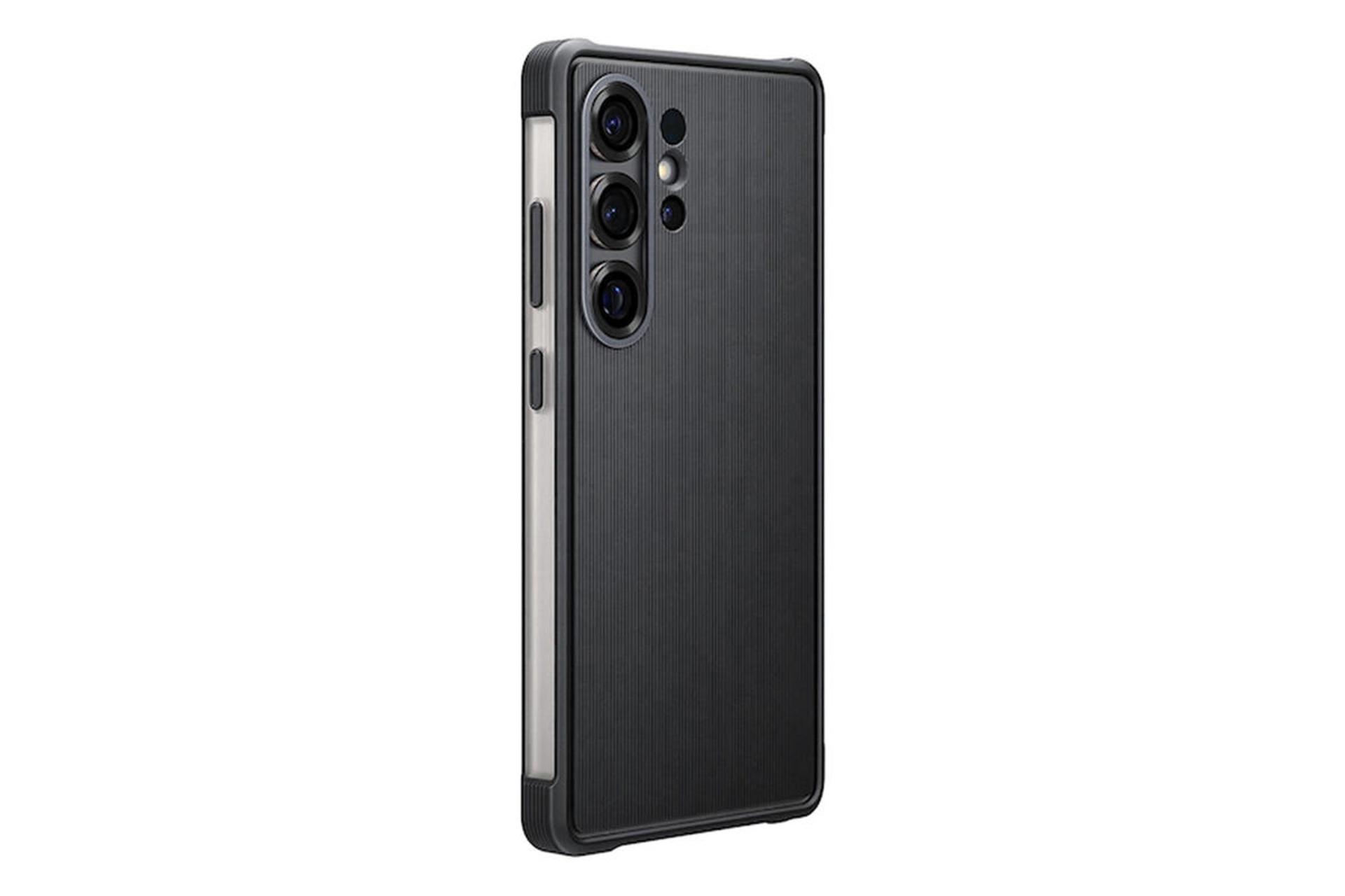 قاب گوشی سامسونگ Samsung Rugged Case For Samsung Galaxy S25 Ultra نمای پشت و جانبی روی گوشی