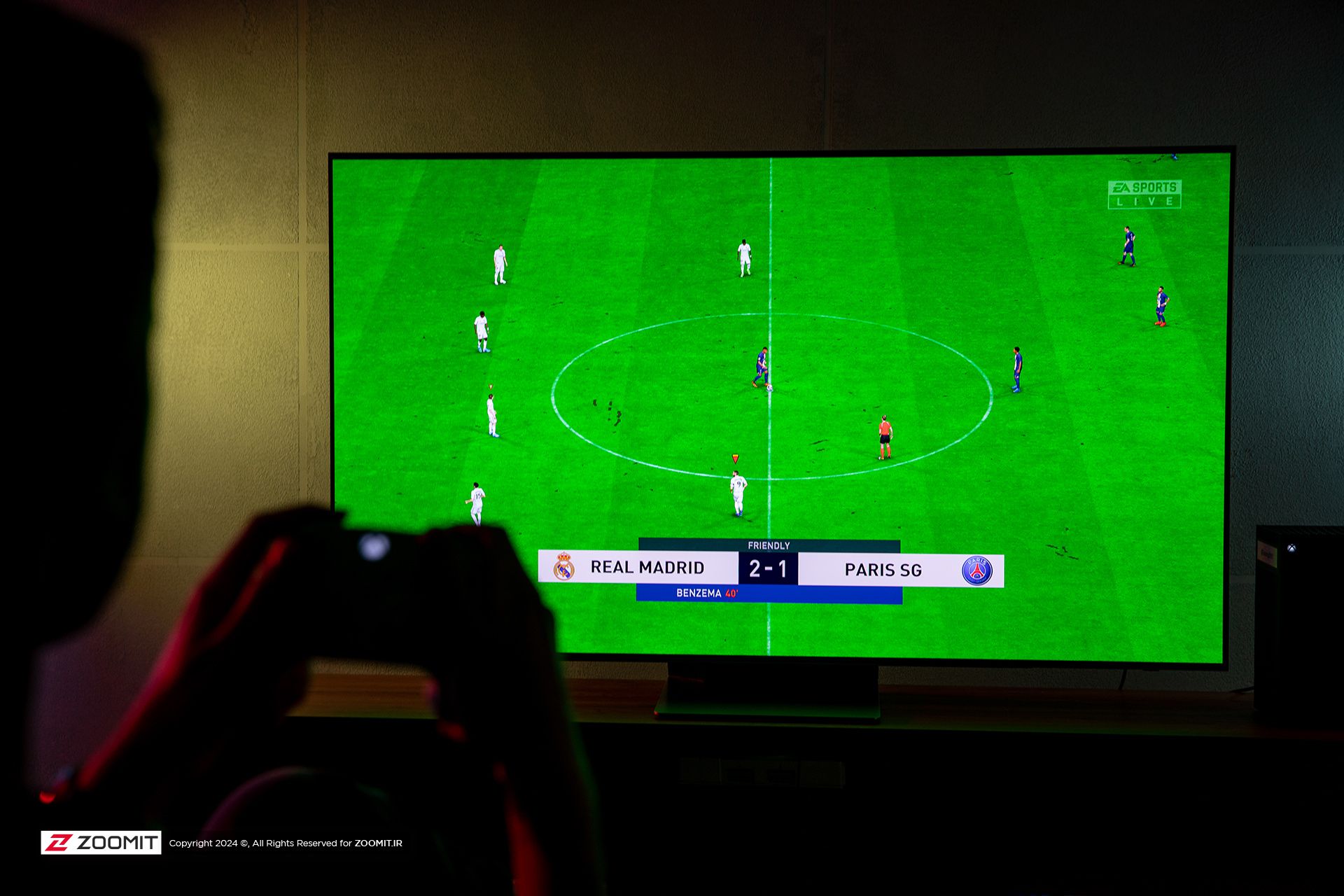 FIFA game on Samsung S95B OLED TV