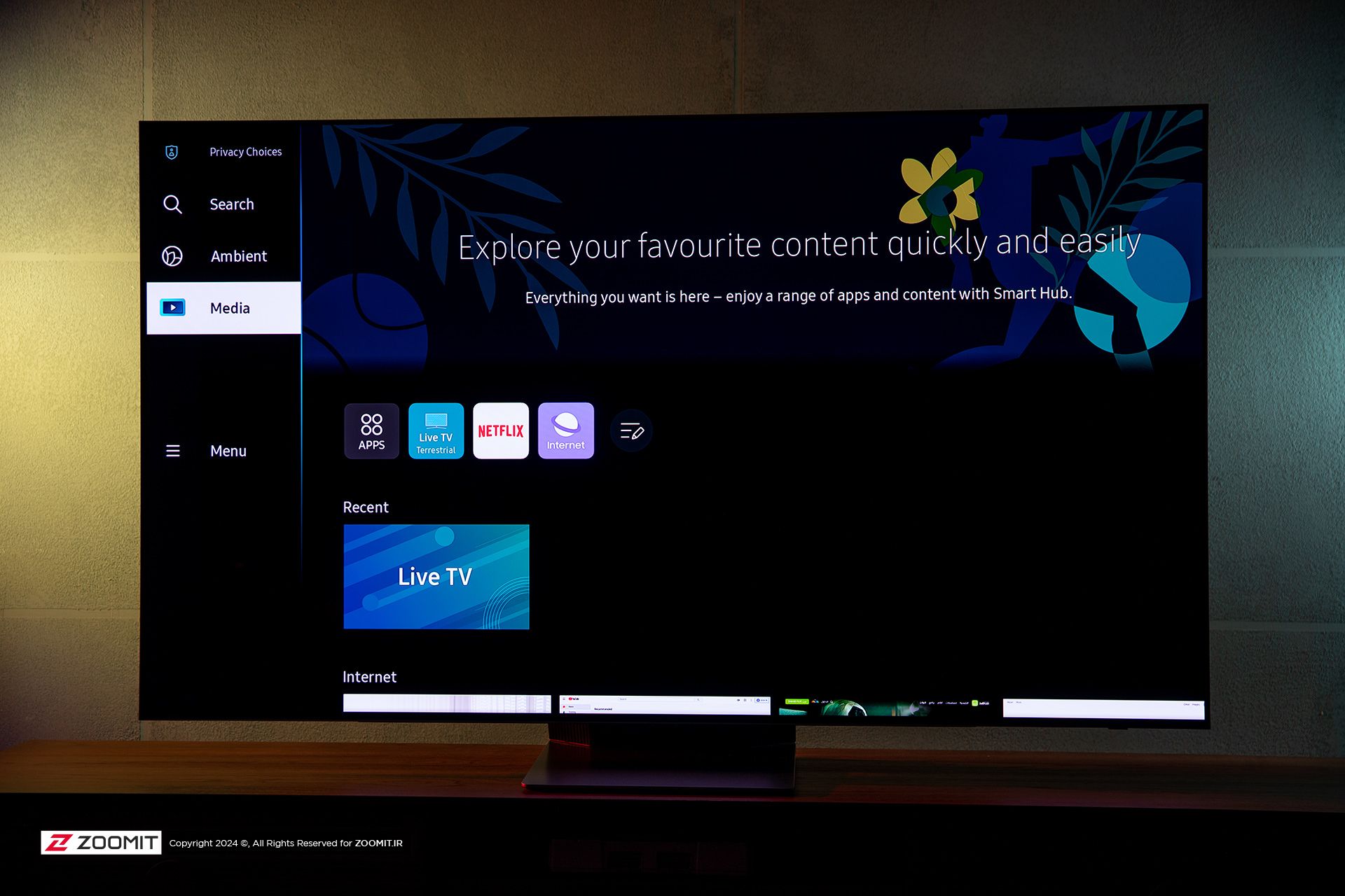 Play media with Samsung OLED TV S95B