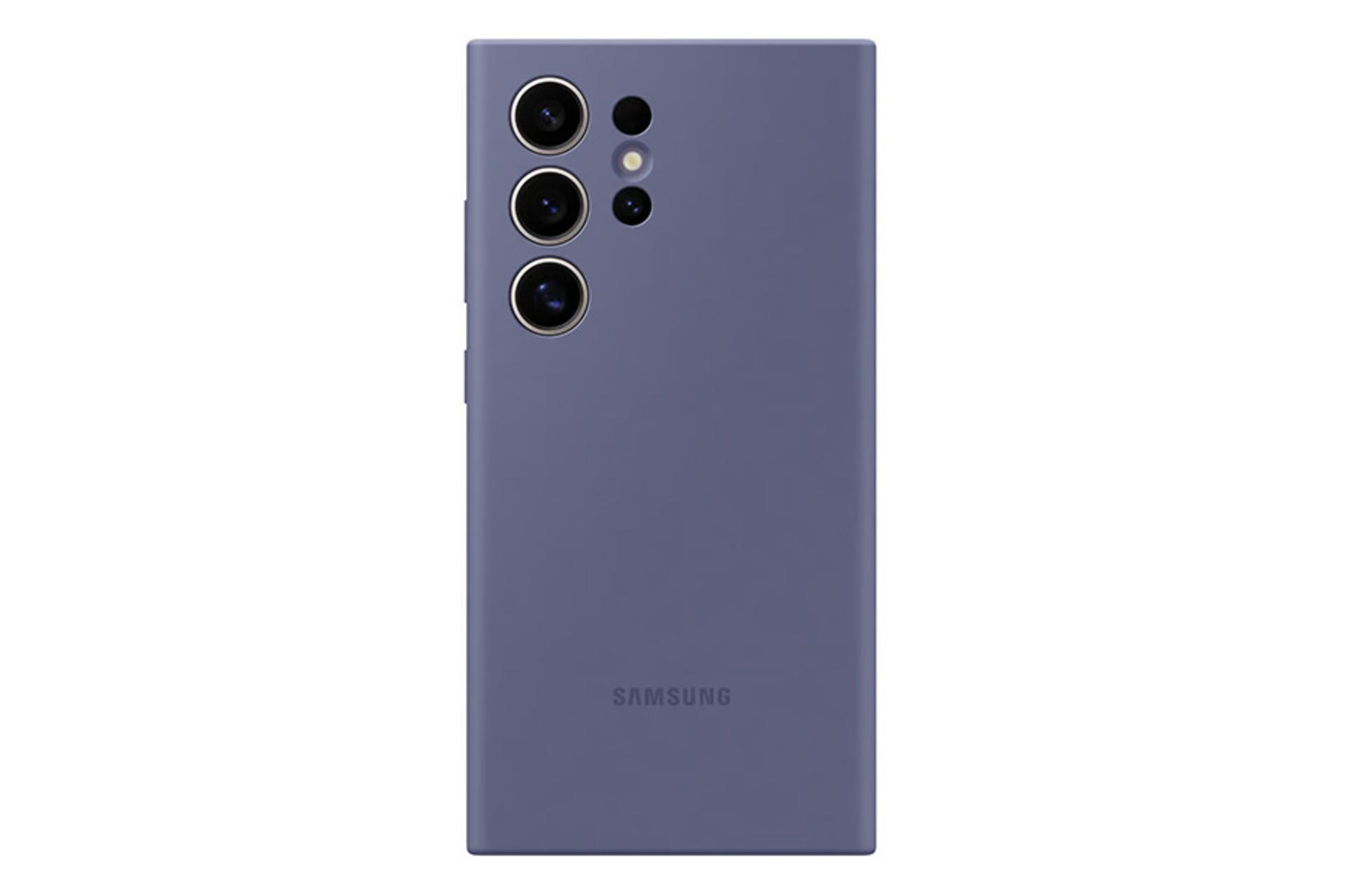 قاب گوشی سامسونگ Samsung Silicone For Samsung Galaxy S24 Ultra نمای پشت روی گوشی