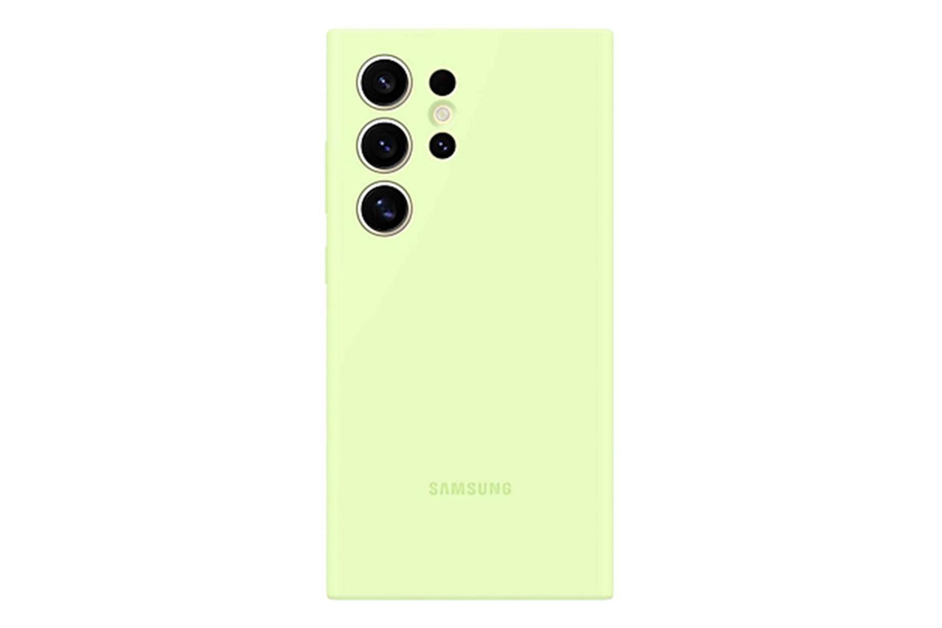 قاب گوشی سامسونگ Samsung Silicone For Samsung Galaxy S24 Ultra رنگ زرد