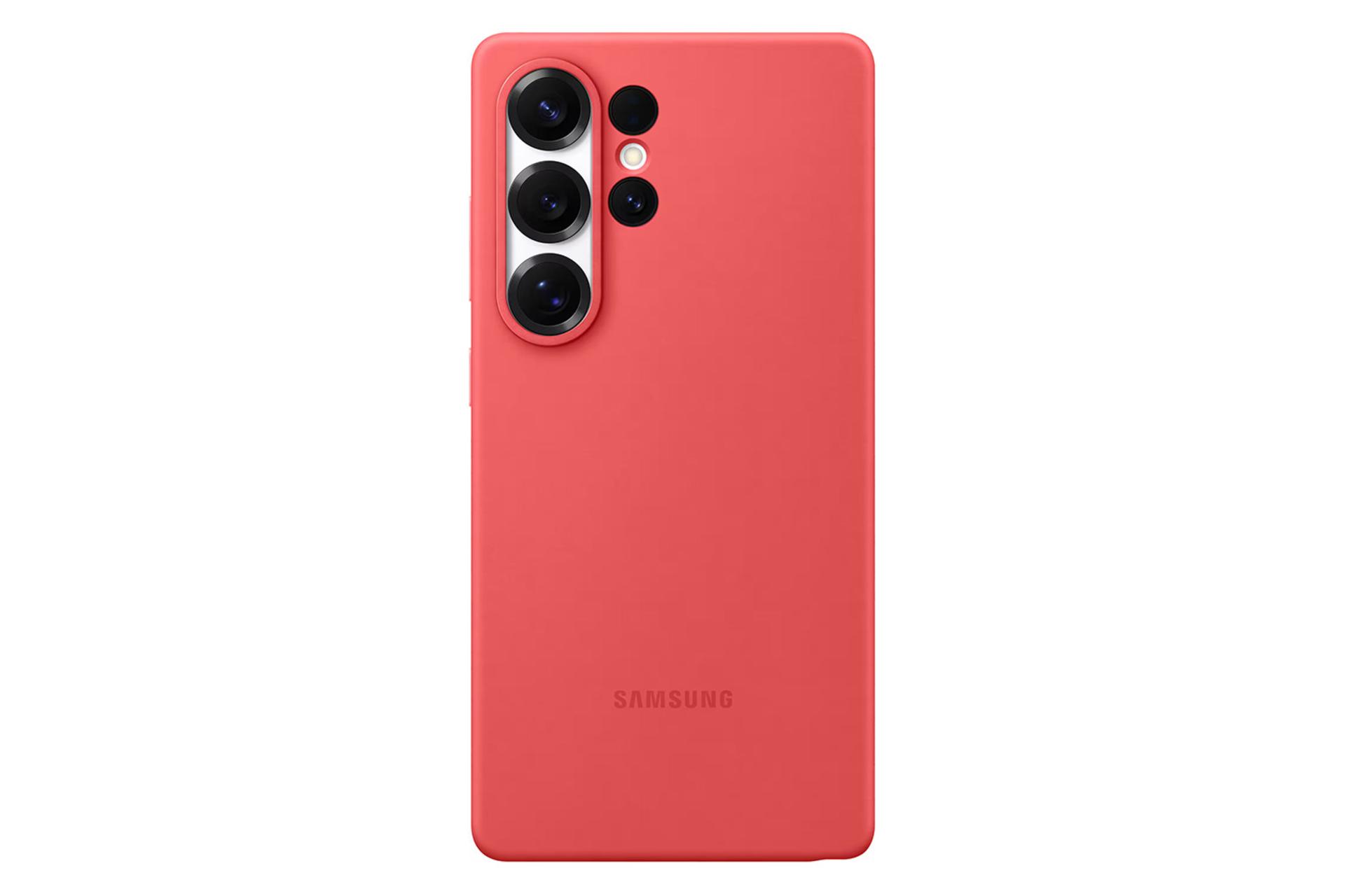 قاب گوشی سامسونگ Samsung Silicone For Samsung Galaxy S25 Ultra رنگ قرمز