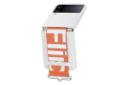 قاب گوشی سامسونگ Samsung Silicone For Samsung Galaxy Z Flip4 رنگ سفید نمای پشت و جانبی