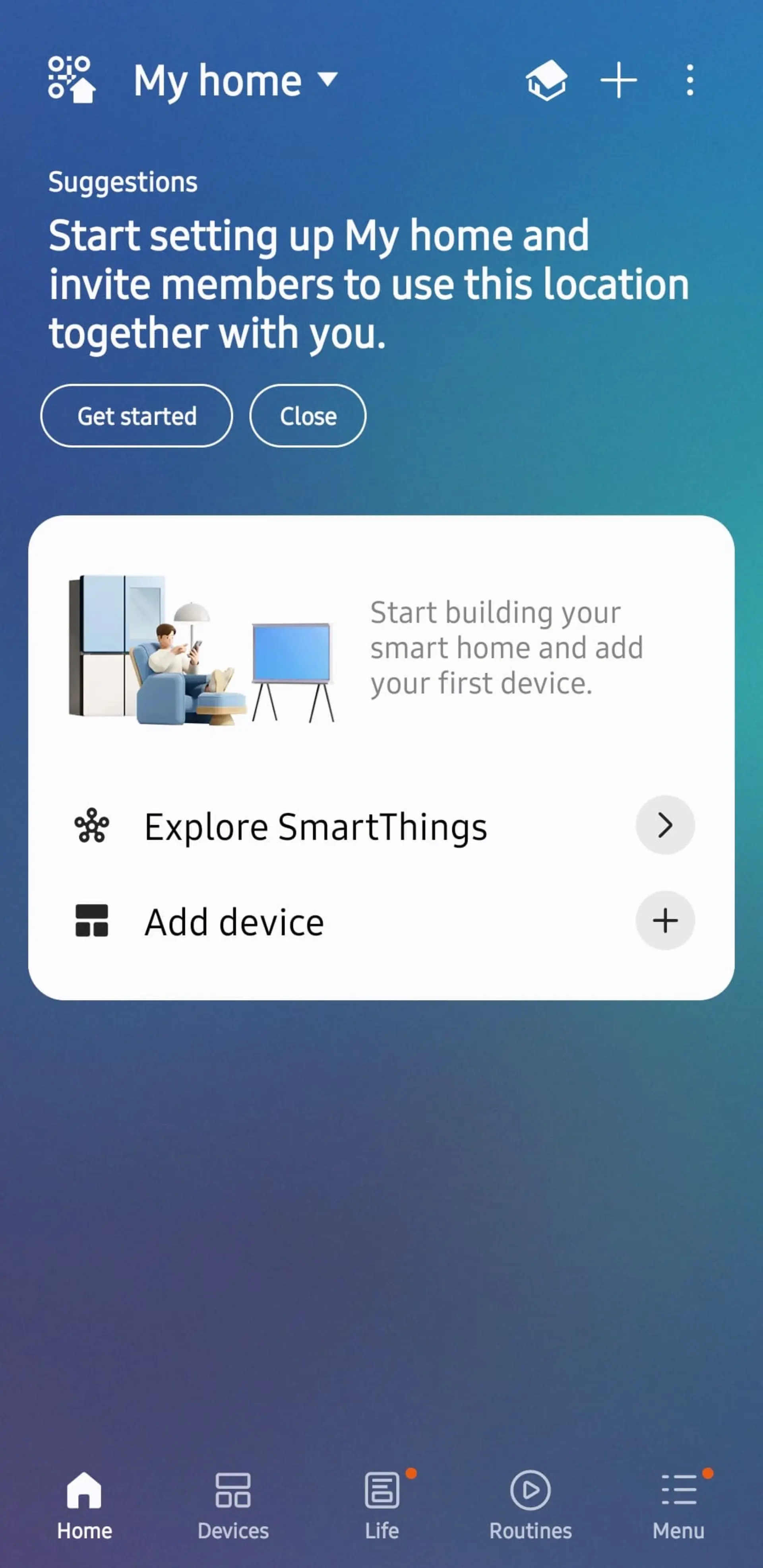 محیط اپلیکیشن SmartThings سامسونگ