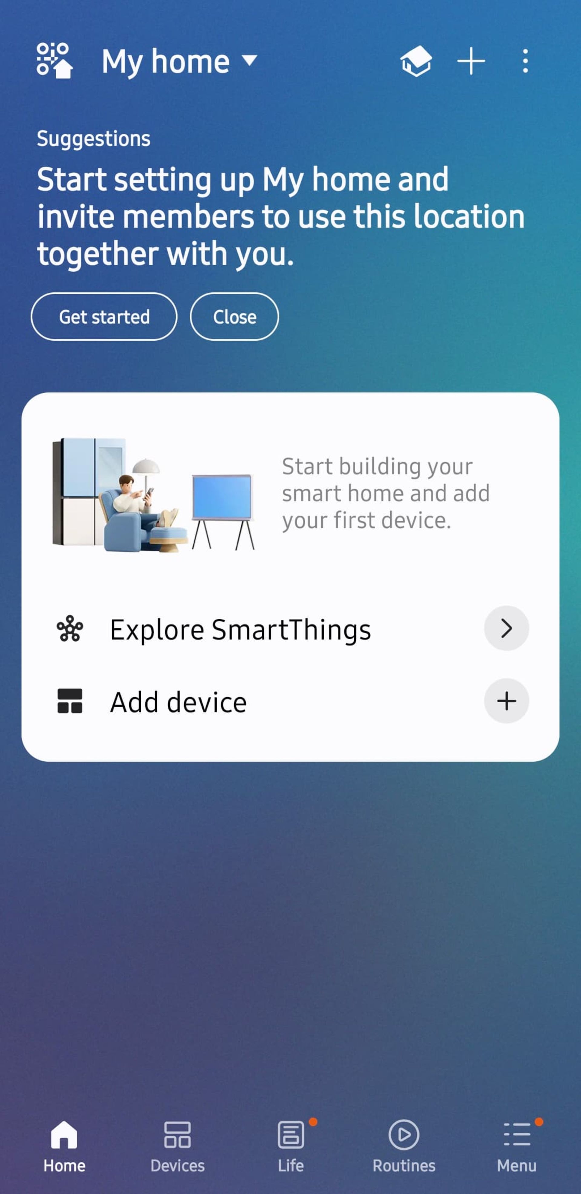 محیط اپلیکیشن SmartThings سامسونگ