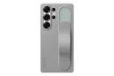 نمای پنل پشت قاب گوشی سامسونگ مدل Standing Grip مناسب سامسونگ Galaxy S25 Ultra با نمایش استند و دستگیره پشت کاور رنگ خاکستری