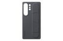 نمای پنل پشت قاب گوشی سامسونگ مدل Standing Grip مناسب سامسونگ Galaxy S25 Ultra با نمایش برش دوربین‌ها کاور رنگ مشکی