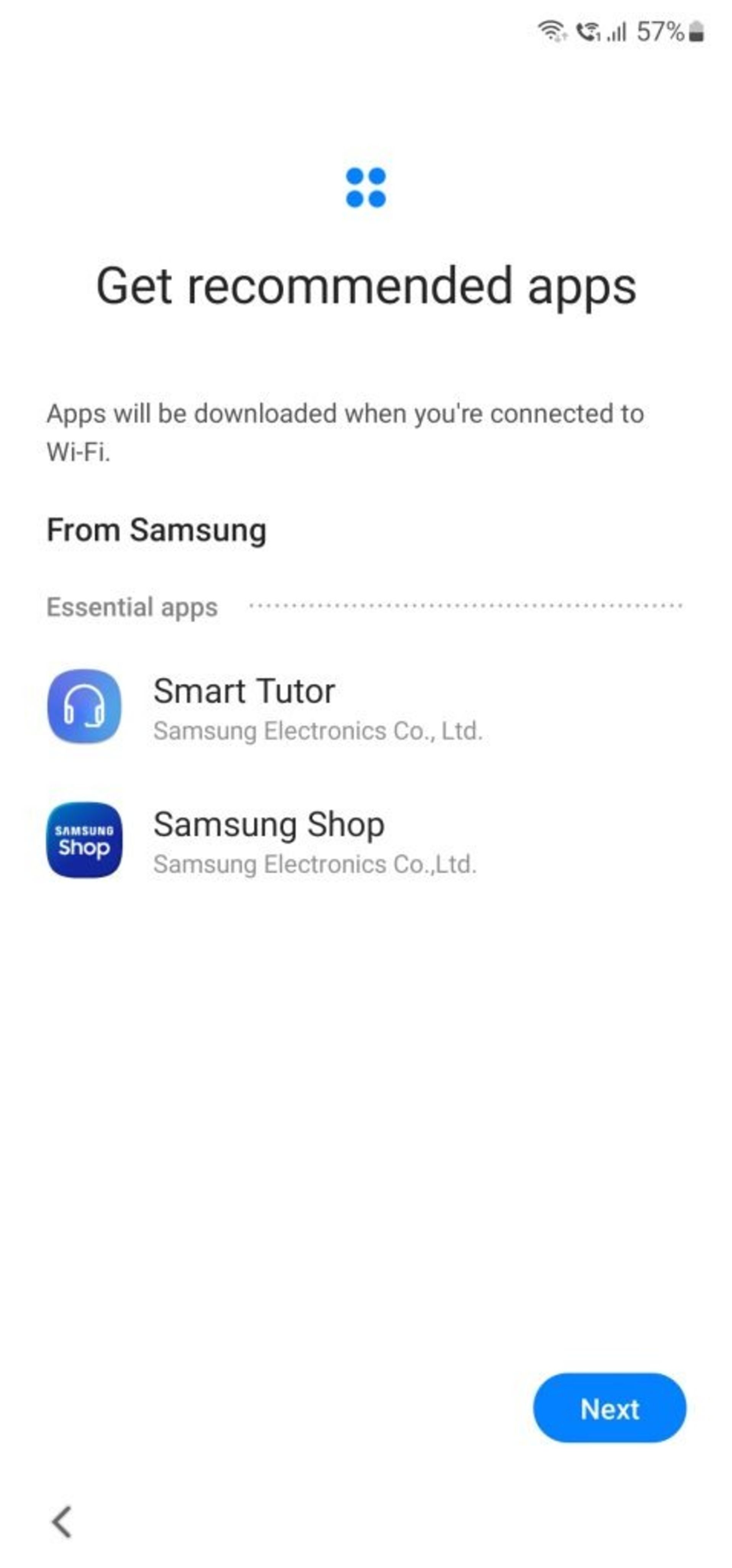 samsung startup screenshot