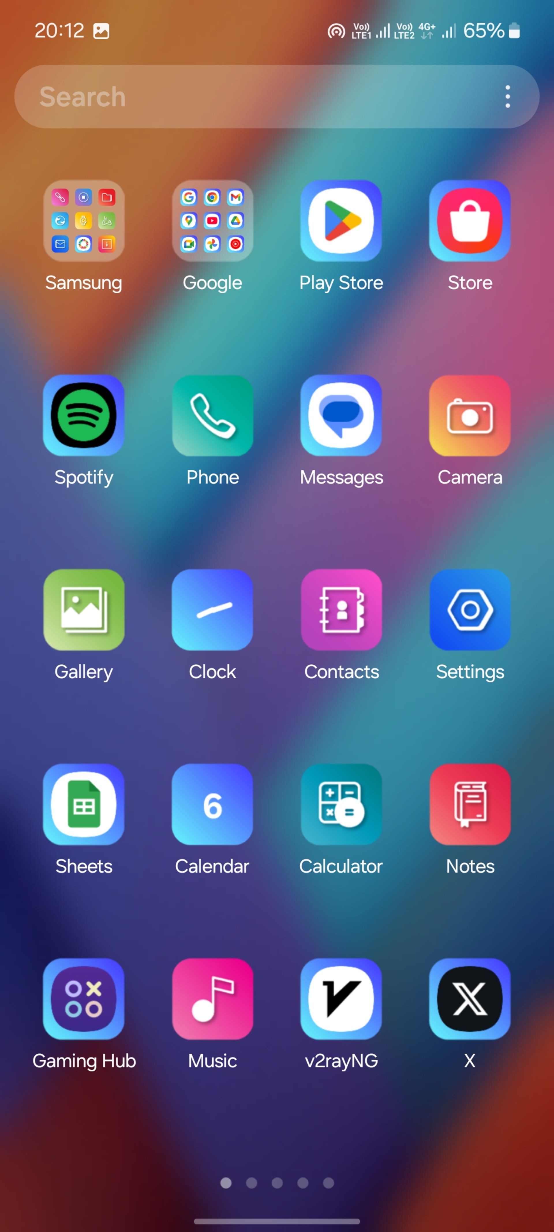 تم Diagonal Color Lines UX سامسونگ
