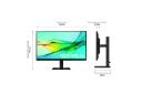 ابعاد و اندازه مانیتور سامسونگ 27 اینچ مدل ViewFinity S6 S27D606E