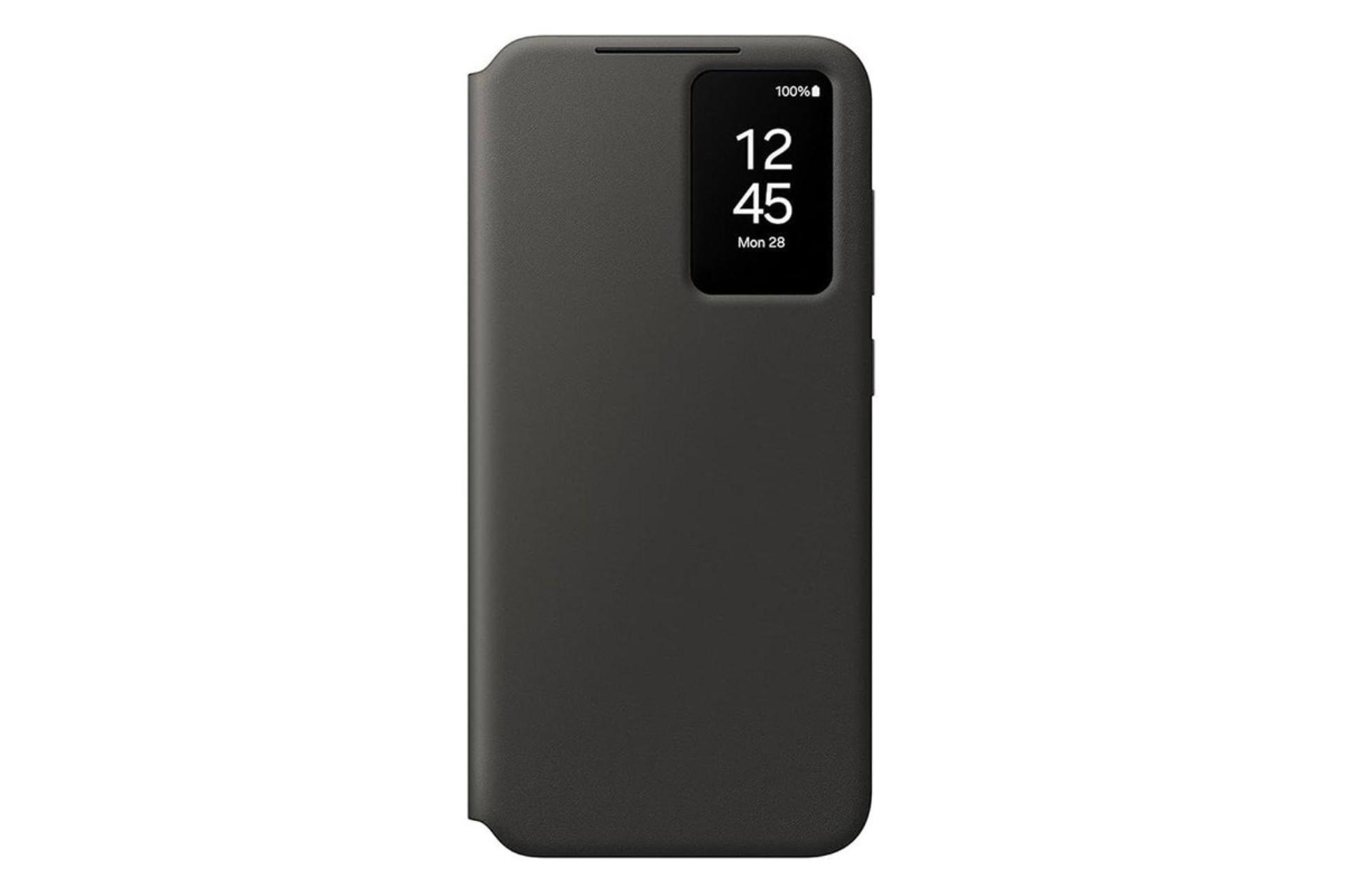 قاب گوشی سامسونگ Samsung Wallet Case For Samsung Galaxy S24 FE نمای جلو رنگ مشکی