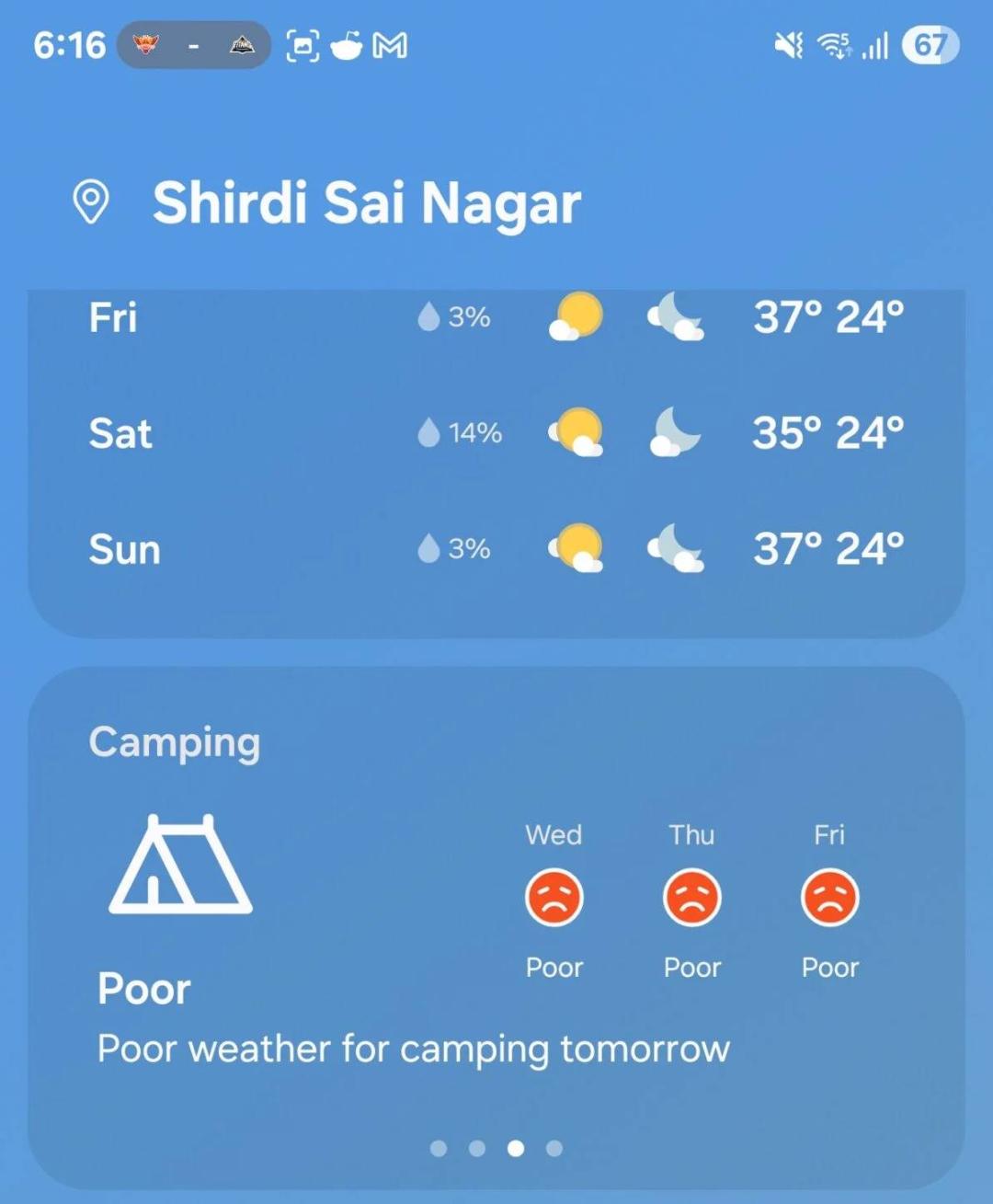 اطلاعات کامل آب و هوا در اپلیکیشن آب و هوا One UI 7