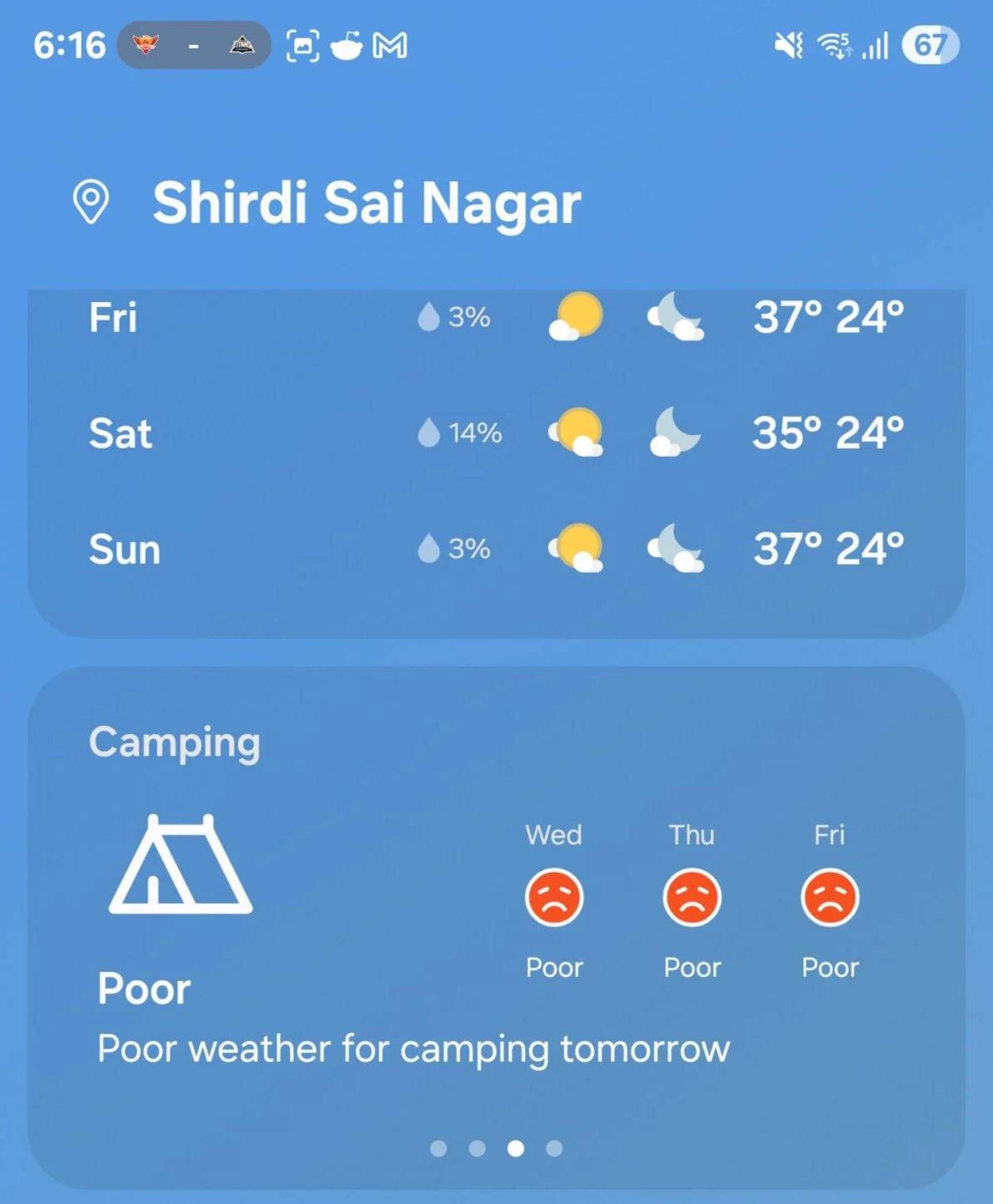 اطلاعات کامل آب و هوا در اپلیکیشن آب و هوا One UI 7