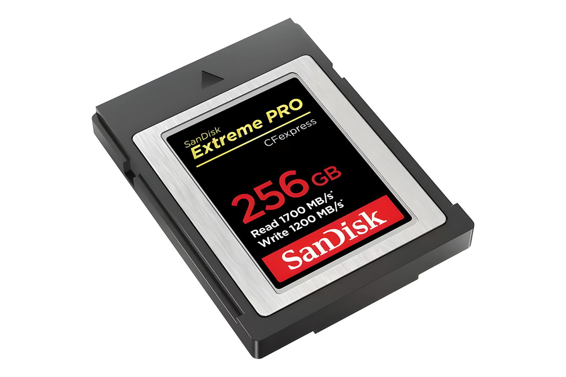 نمای کناری کارت حافظه سن‌دیسک SanDisk Extreme Pro CFexpress Type B 256GB