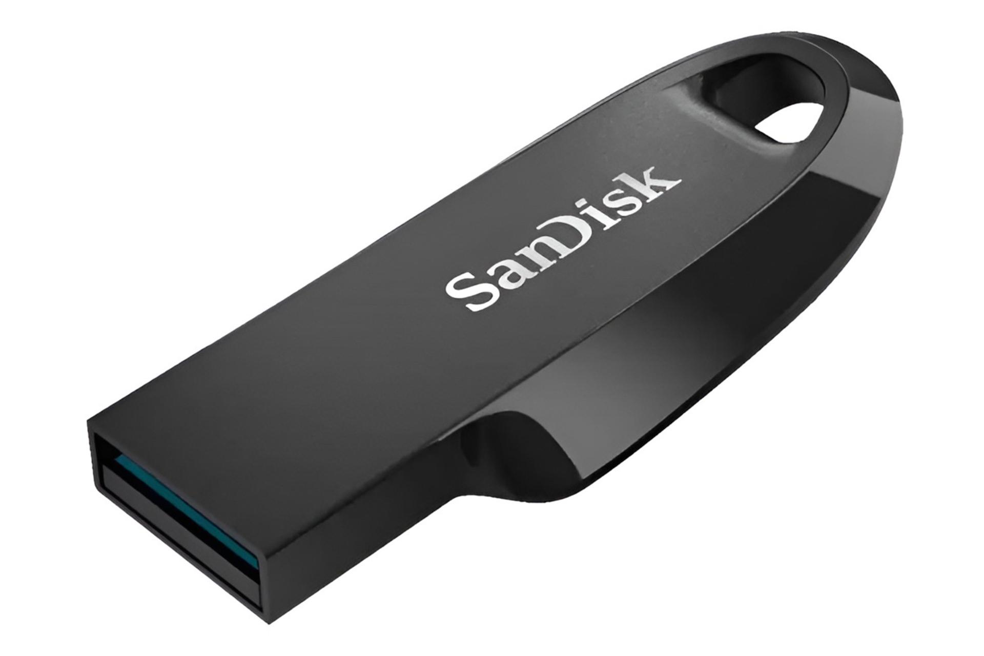 نمای کناری فلش مموری سن دیسک SanDisk Ultra Curve 128GB