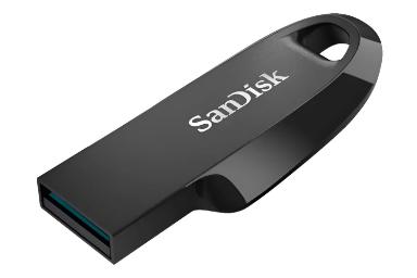 نمای کناری فلش مموری سن دیسک SanDisk Ultra Curve 128GB