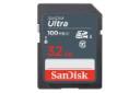 نمای جلو کارت حافظه سن‌دیسک SDHC با ظرفیت 32 گیگابایت مدل Ultra UHS-I U1 کلاس 10 سرعت 100 مگابایت بر ثانیه