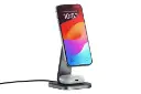 شارژر ساتچی 2in1 Foldable Qi2 Wireless Charging Stand در حال شارژ