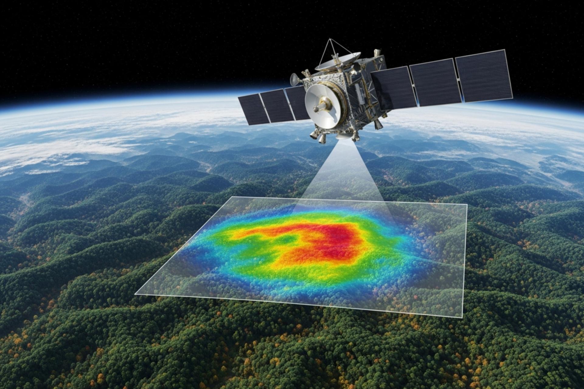 ماهواره در حال رصد زمین برای کنترل آتش‌سوزی جنگل