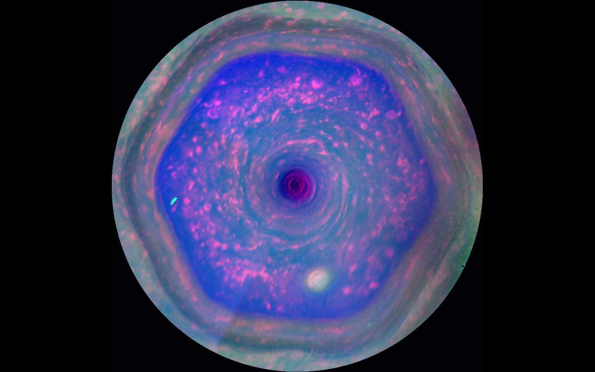 Saturn's strange hexagonal storm