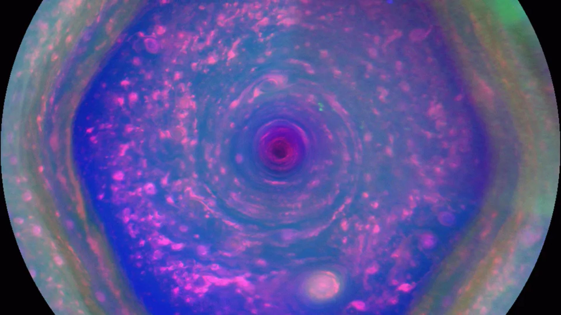 تصویر قطب شمال زحل از نگاه کاسینی