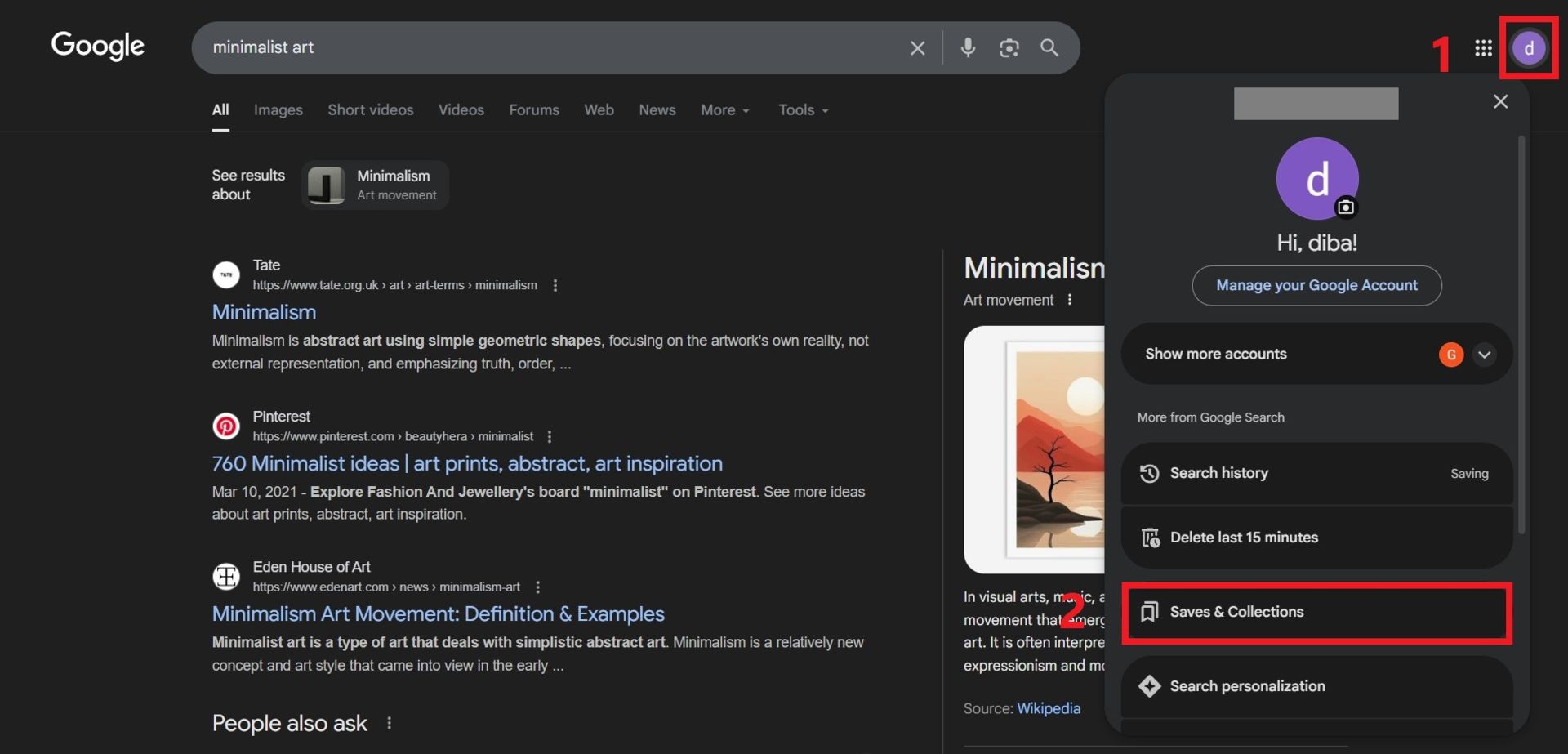 مجموعه‌های ذخیره‌شده در گوگل