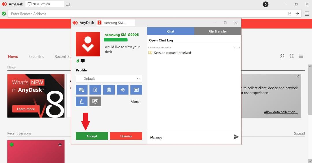 نرم‌افزار AnyDesk