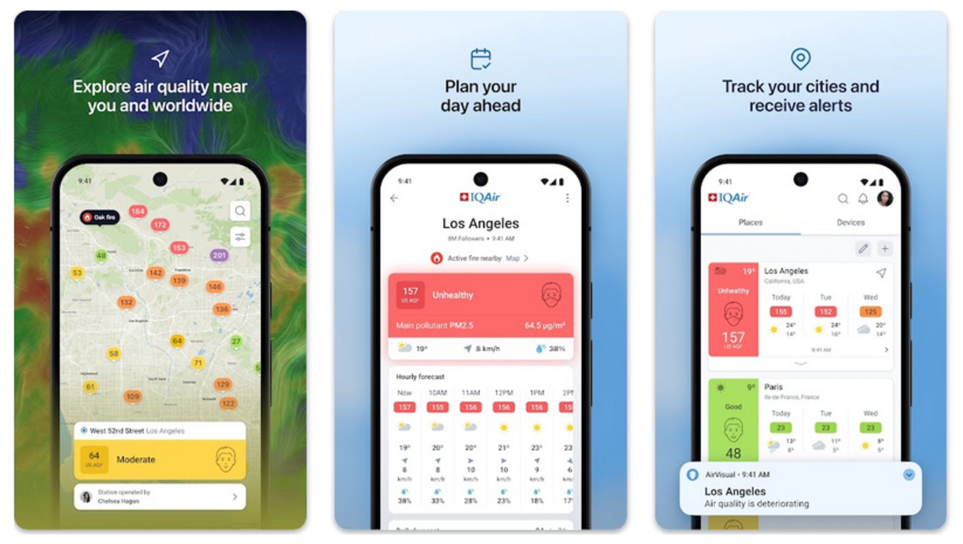اپلیکیشن IQAir AirVisual | Air Quality