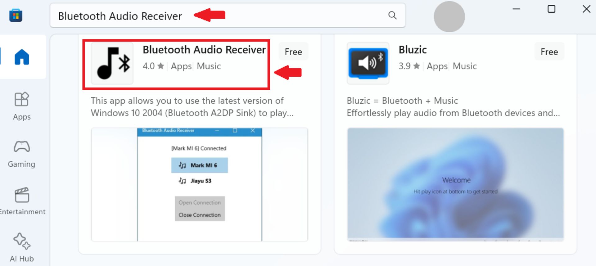 نرم‌افزار Bluetooth Audio Receiver