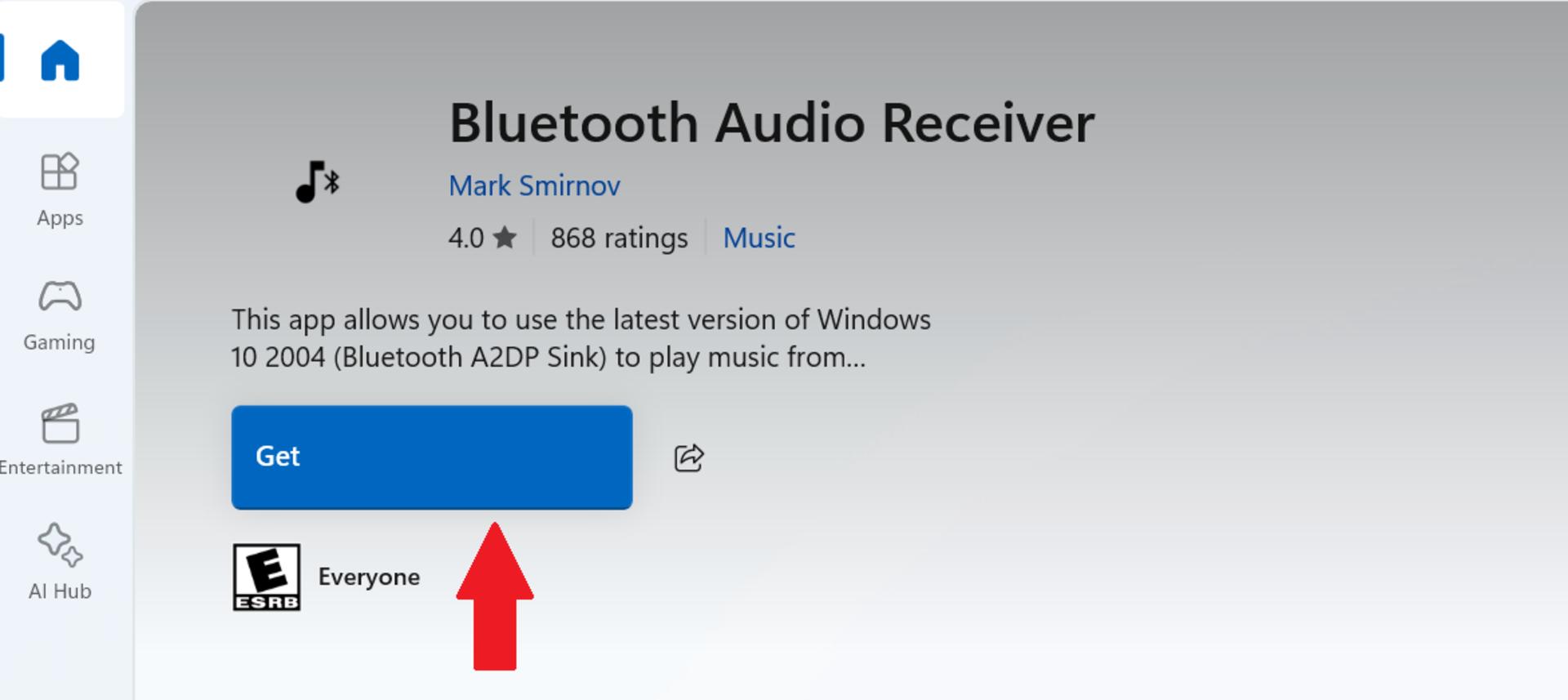 نرم‌افزار Bluetooth Audio Receiver