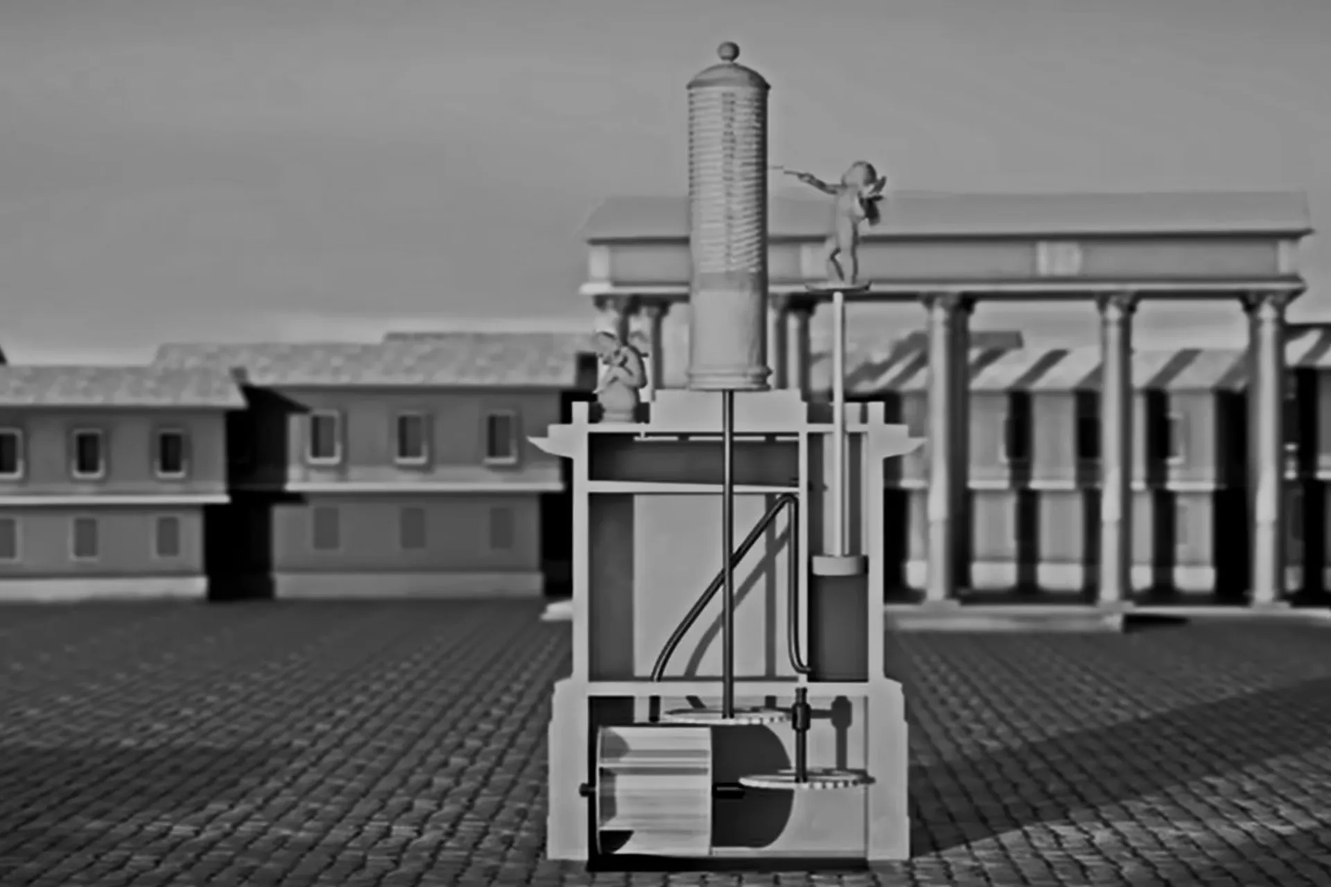 شبیه‌سازی ساعت آبی رومی