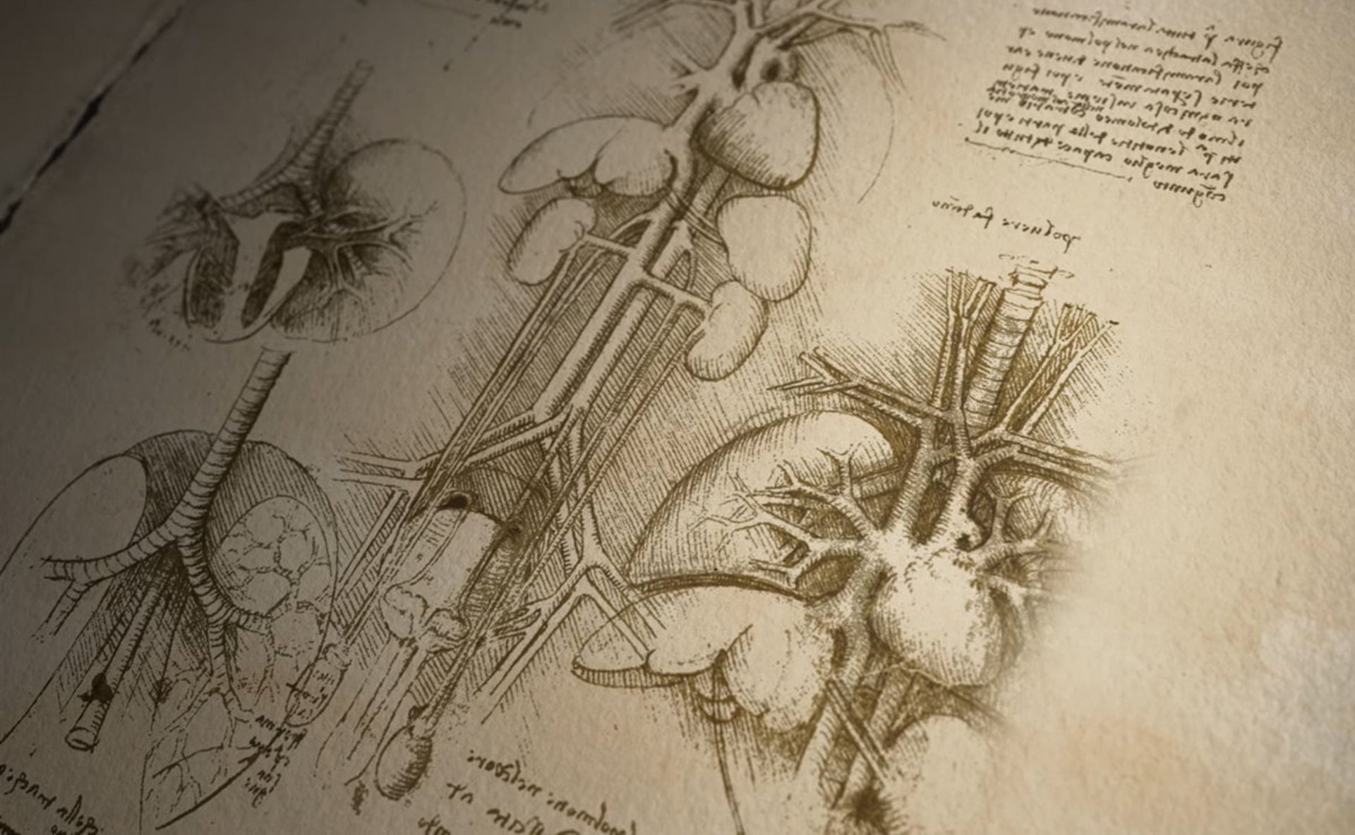 طراحی داوینچی از اندام‌های داخلی بدن