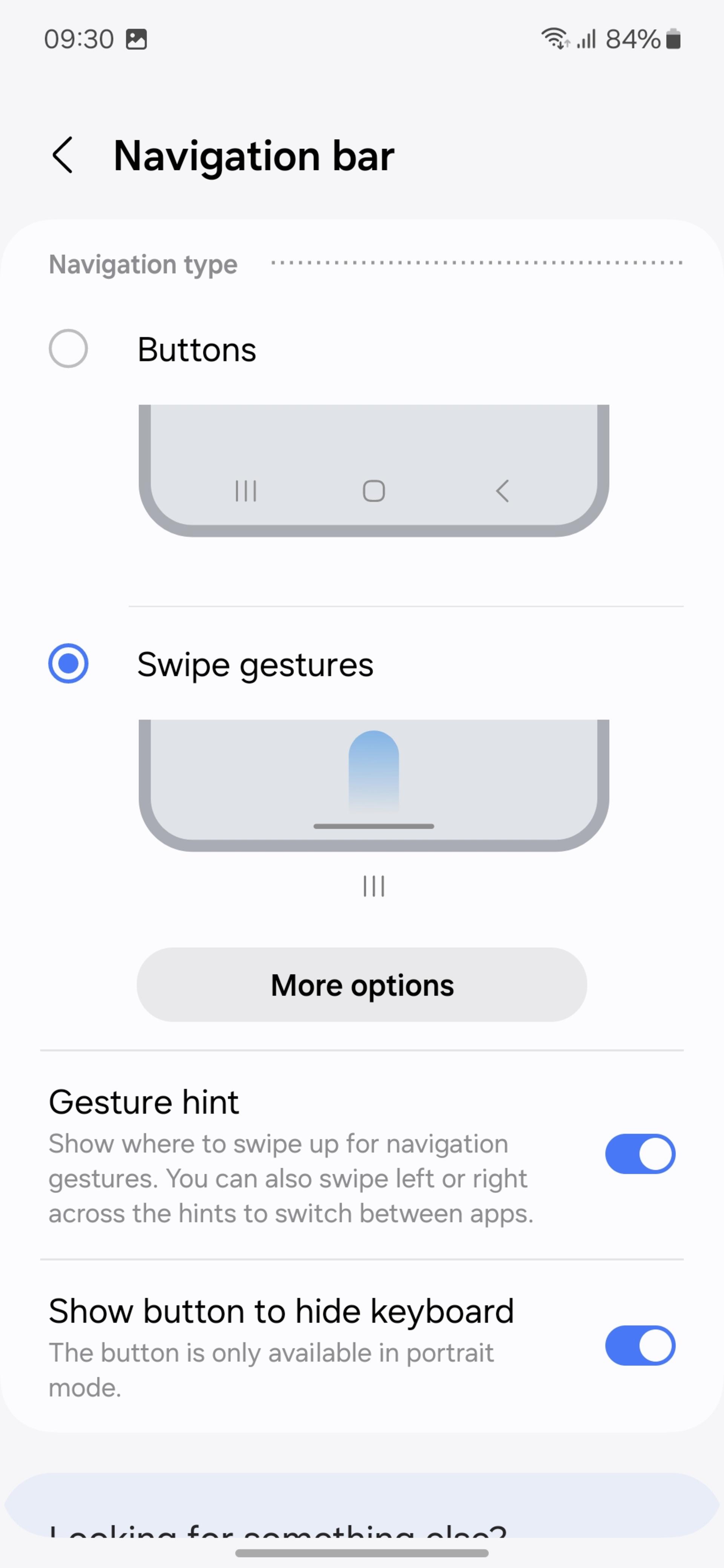 One UI 6.1 navigation bar
