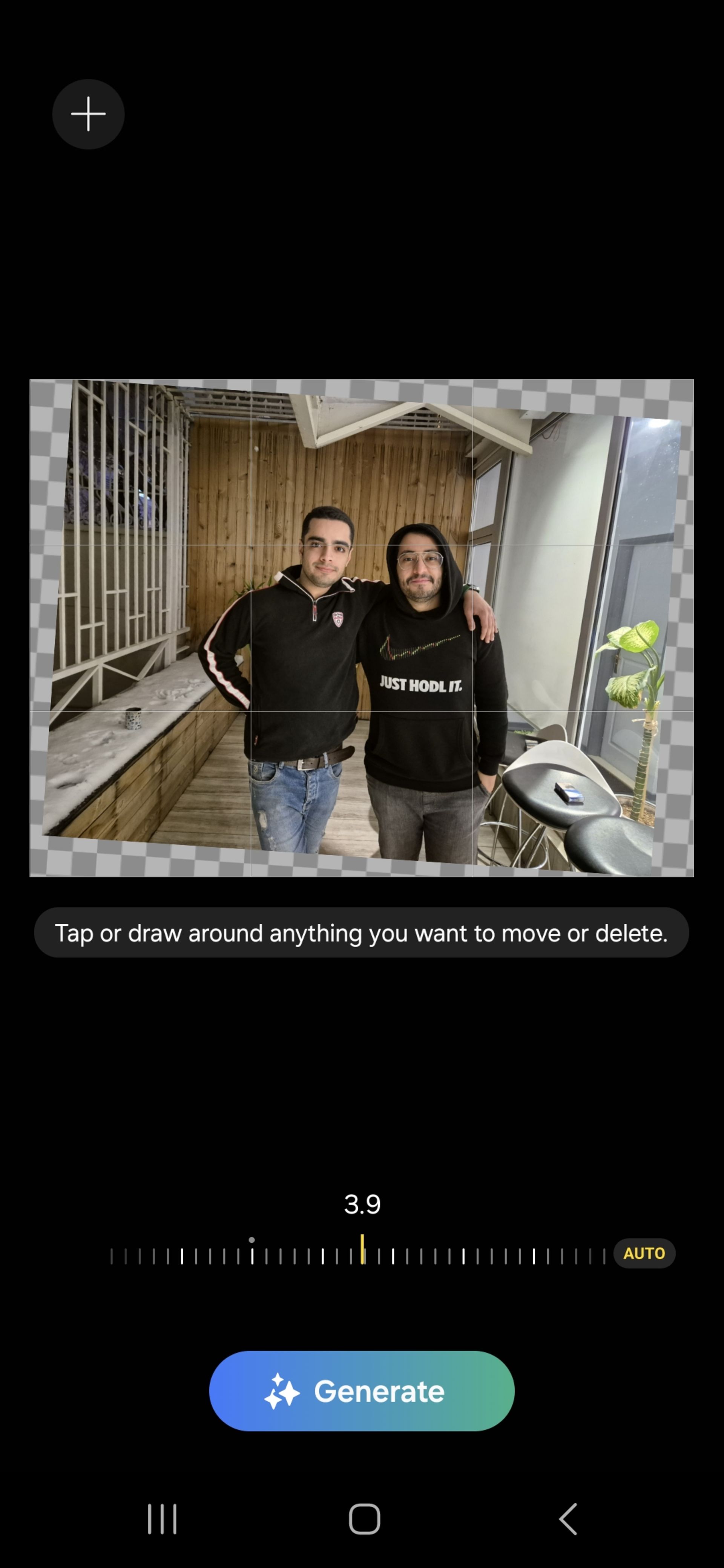 Galaxy AI Generative photo editor