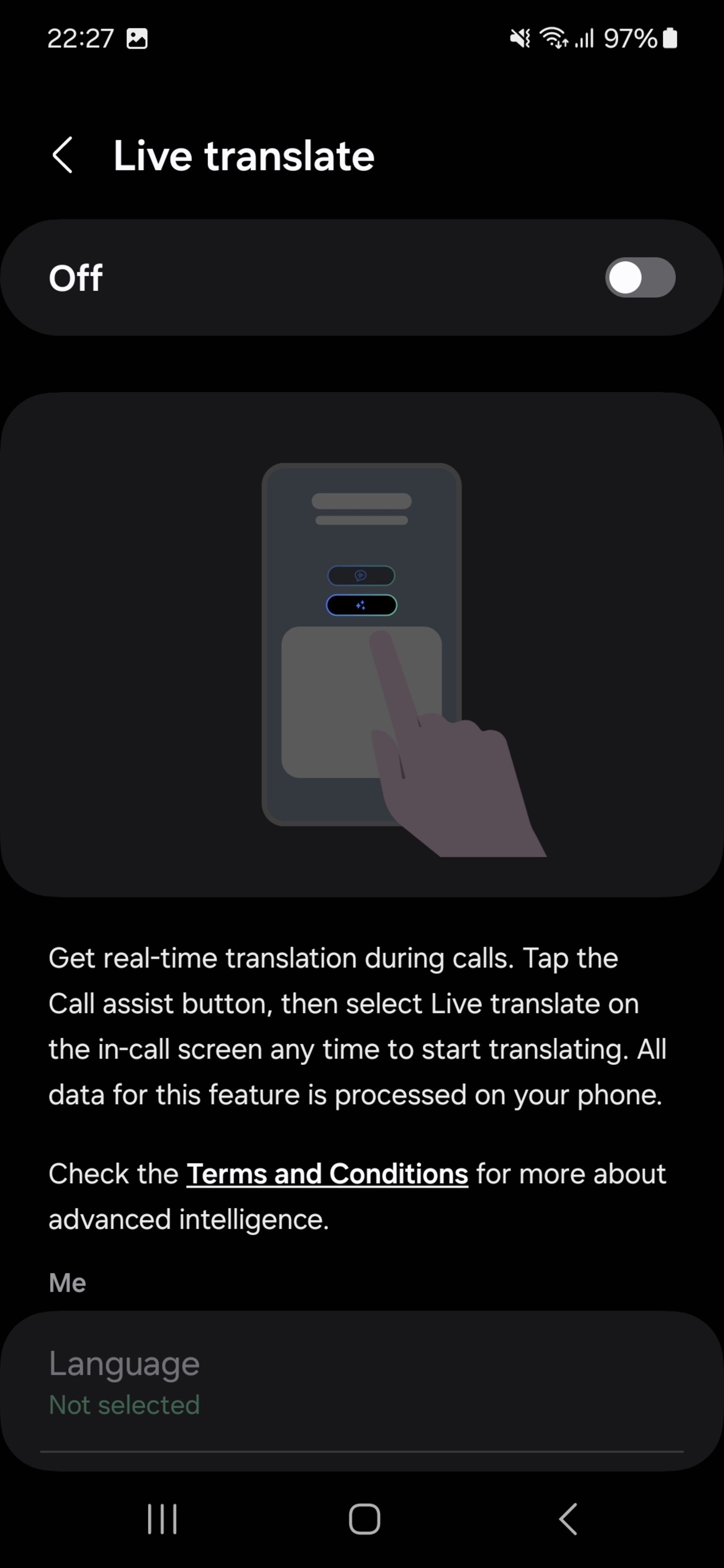 Galaxy AI Live Translate