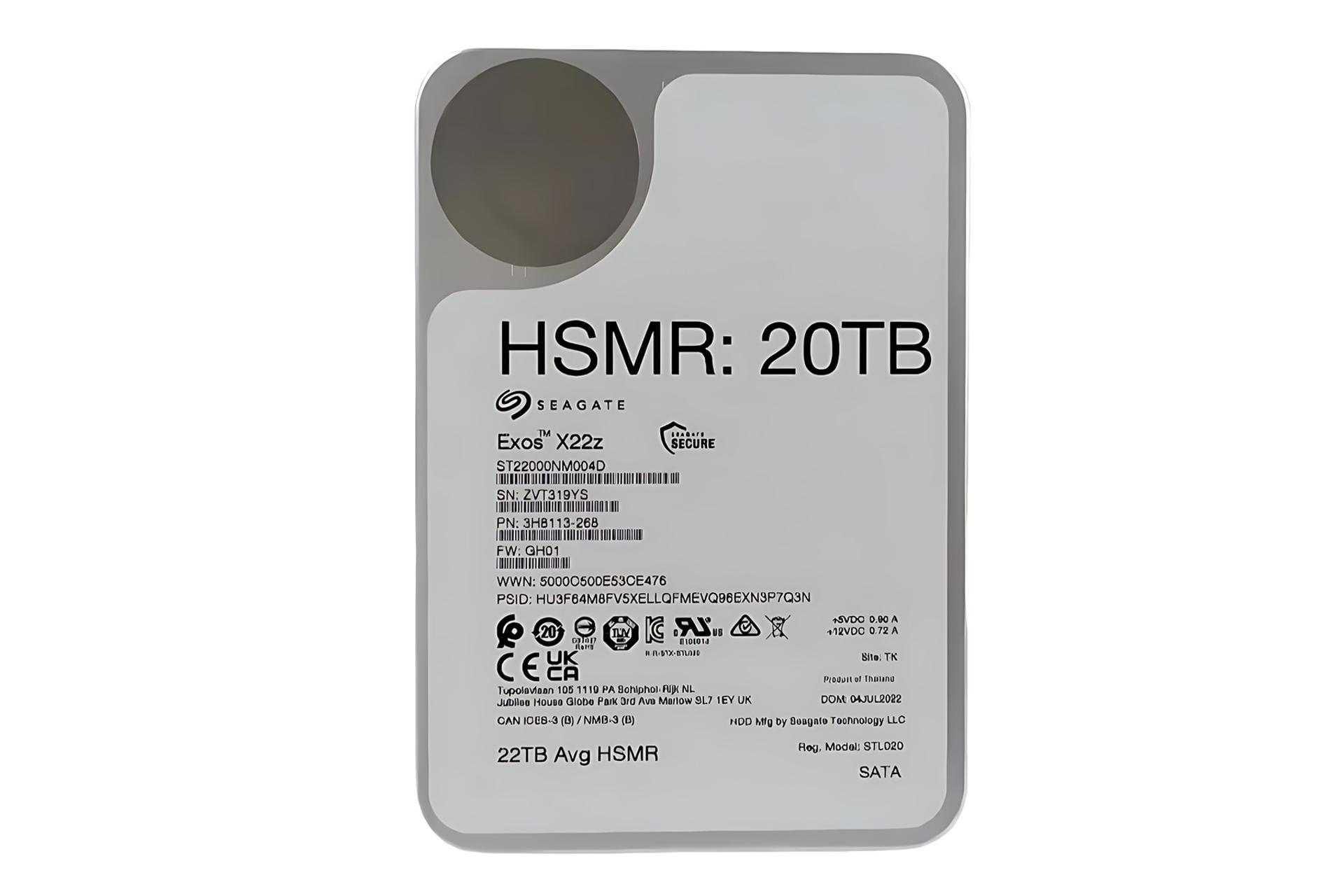 هارد دیسک سیگیت Seagate Exos X22z ST20000NM004E 3.5 Inch 20TB