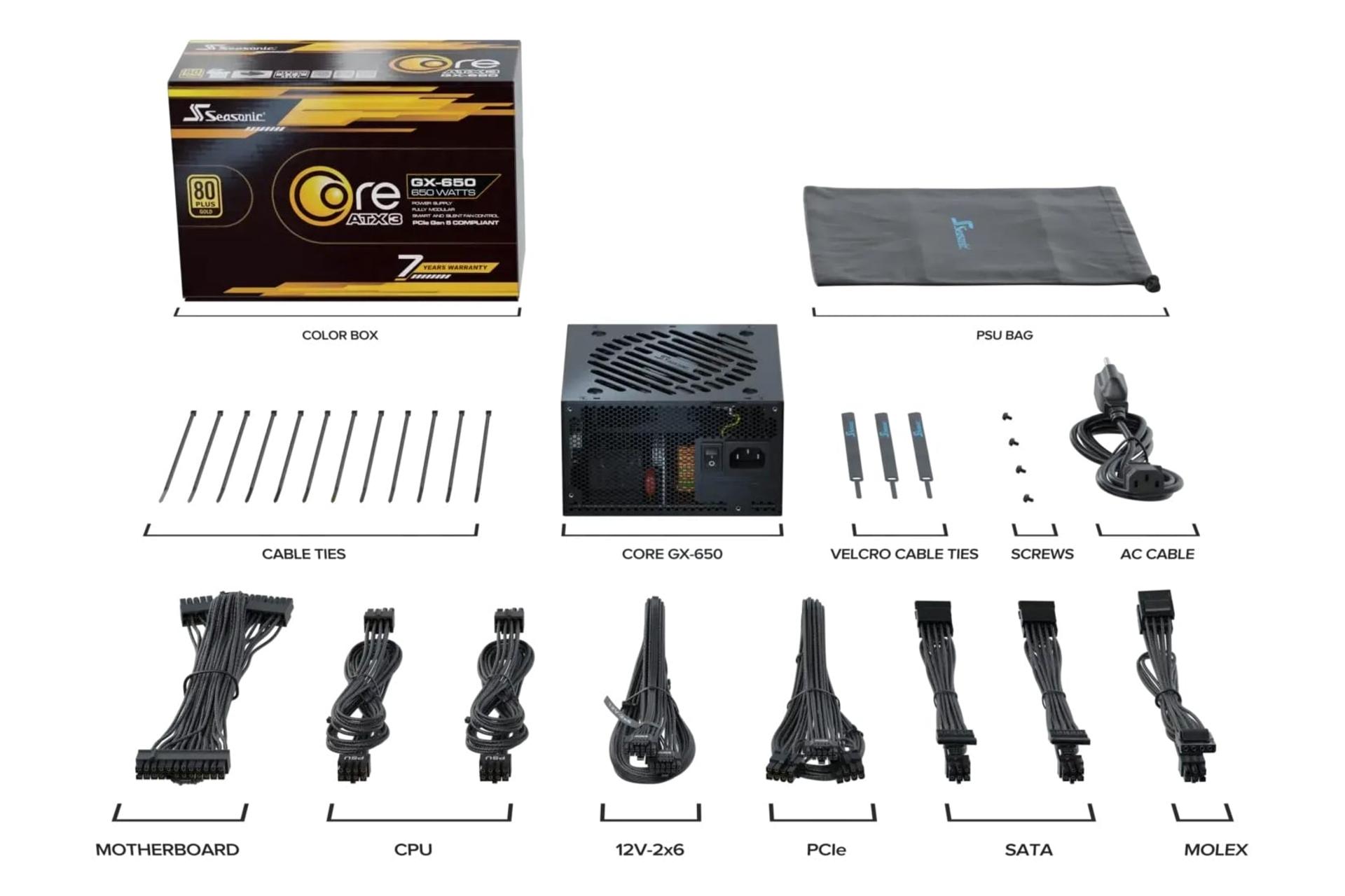 اقلام همراه پاور کامپیوتر سی سونیک Seasonic CORE GX ATX 3.1 650W
