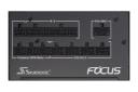 نمای اتصالات پاور کامپیوتر سی سونیک FOCUS GX ATX 3.0 با توان 750 وات با نمایش لوگو