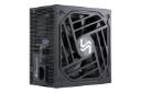 نمای نیمرخ پاور کامپیوتر سی سونیک FOCUS GX ATX 3.0 با توان 750 وات با نمایش لوگو، فن و درگاه برق