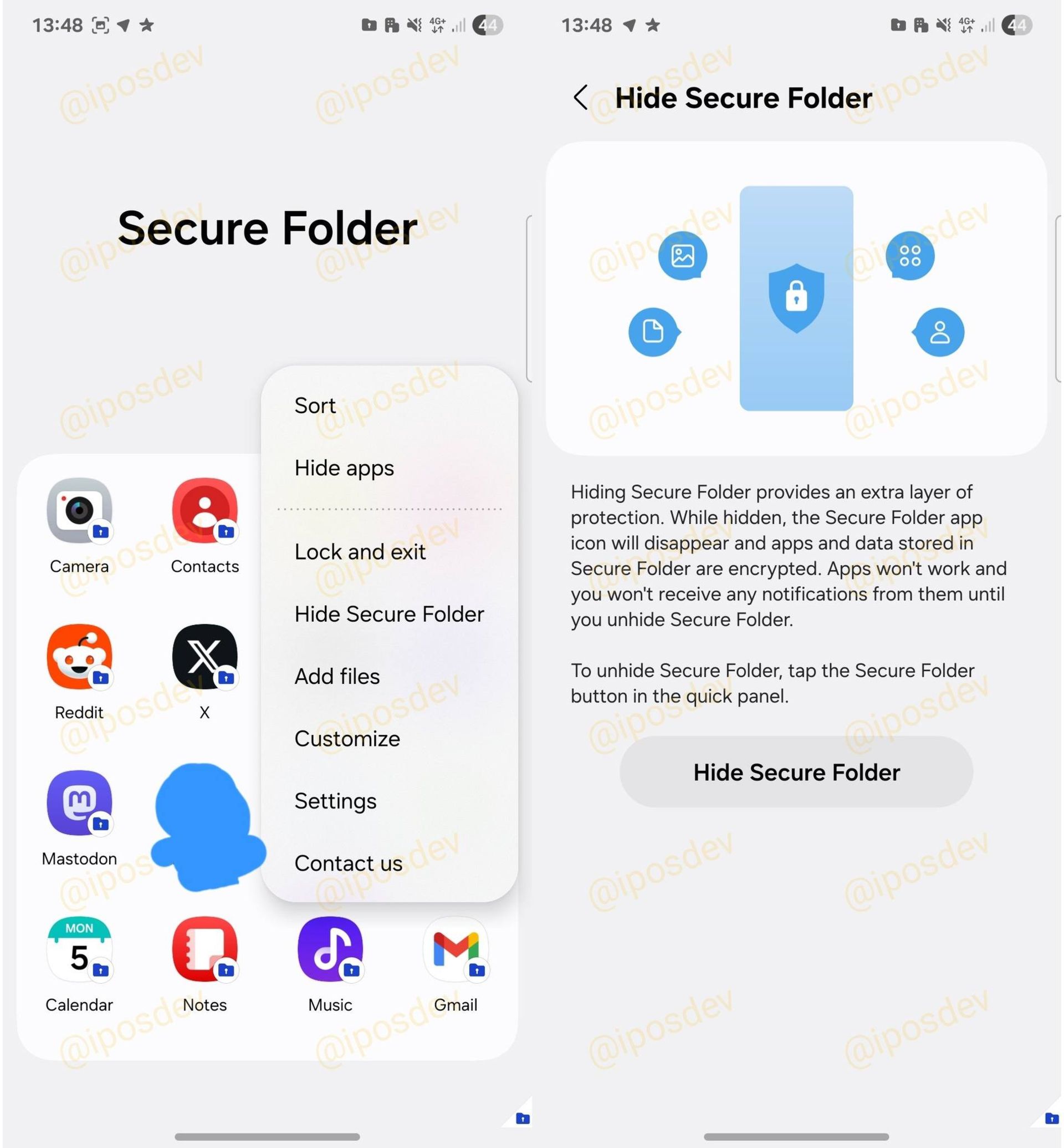 پوشه امن سامسونگ | Secure folder
