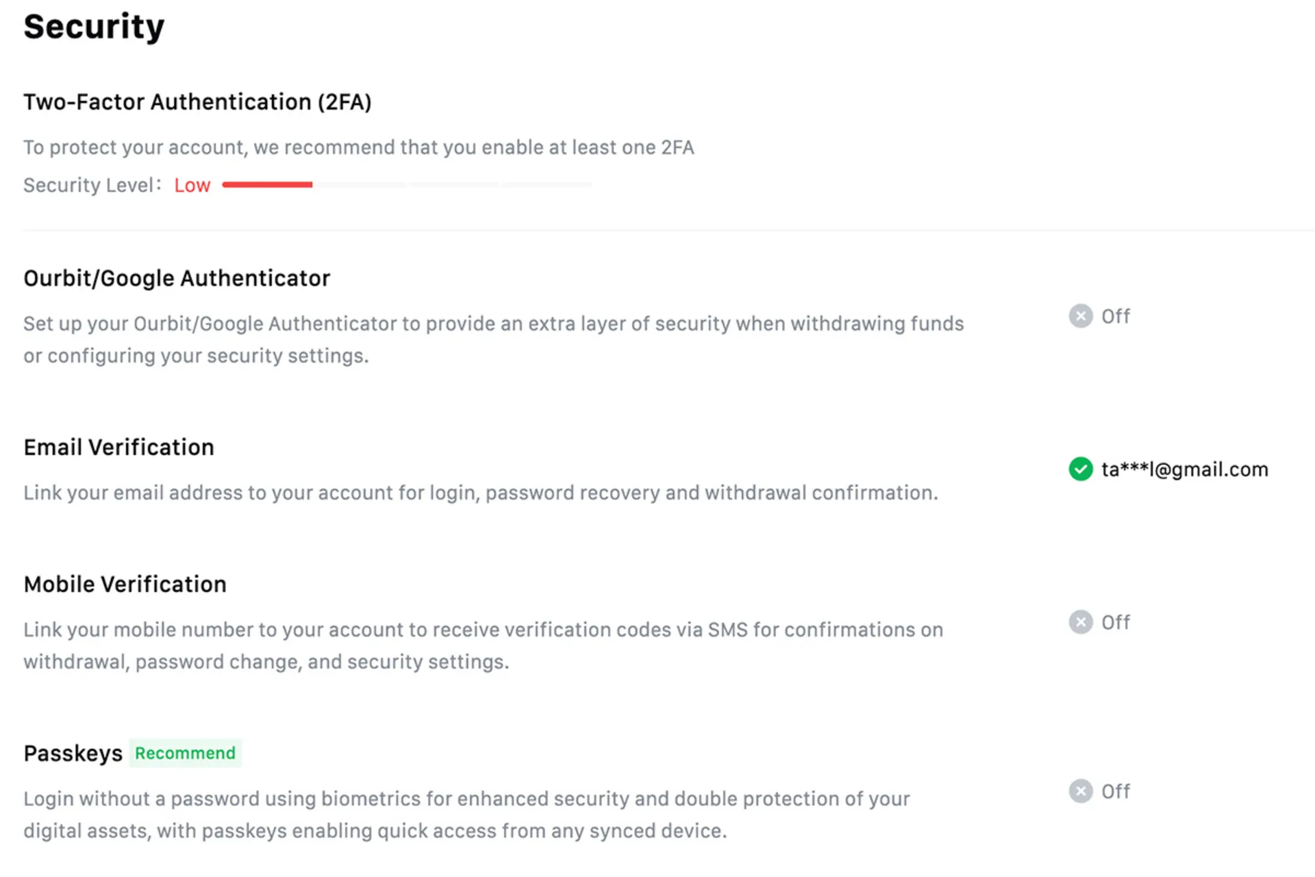مرکز امنیت در صرافی اوربیت