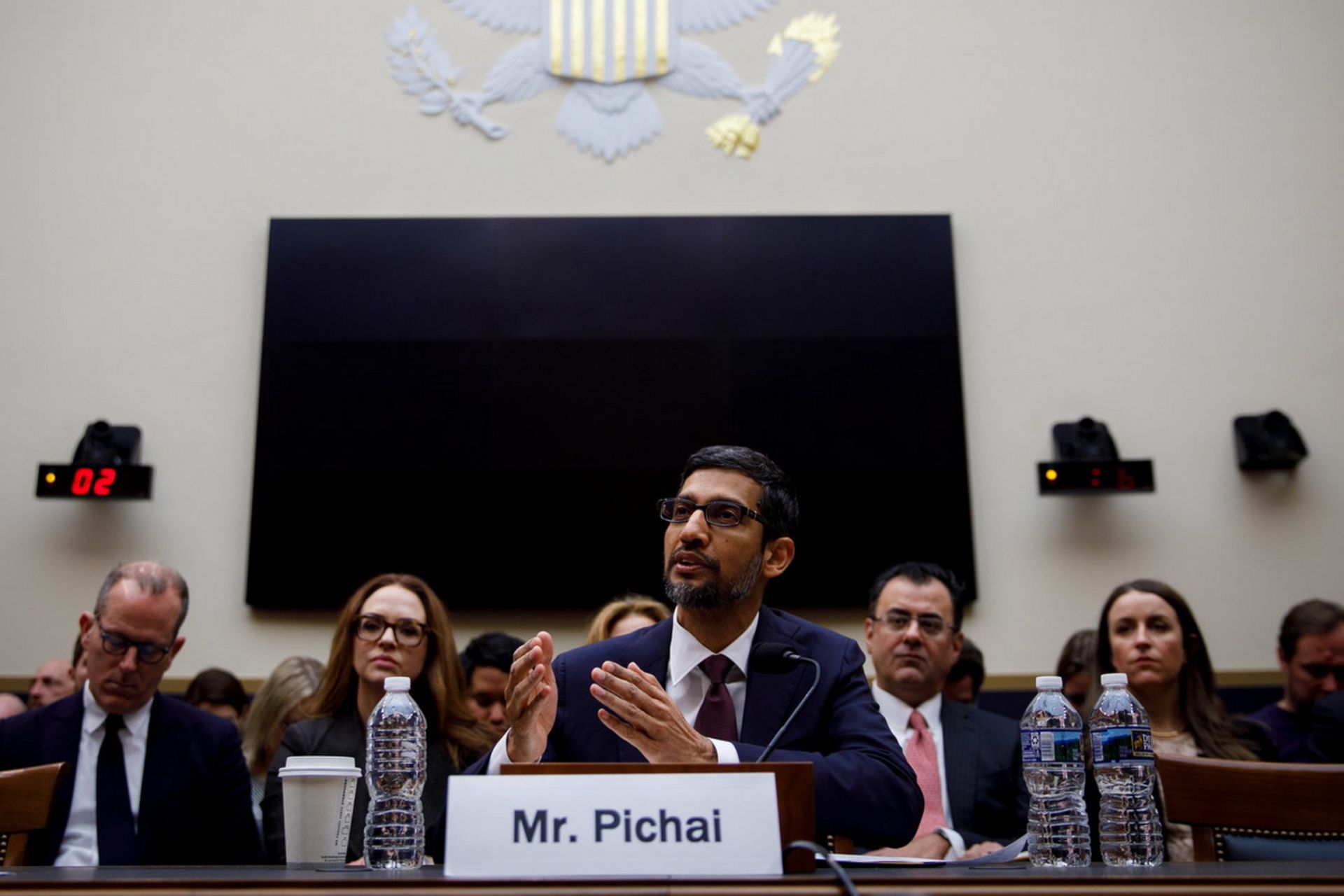 Sundar Pichai in the US Senate in 2018