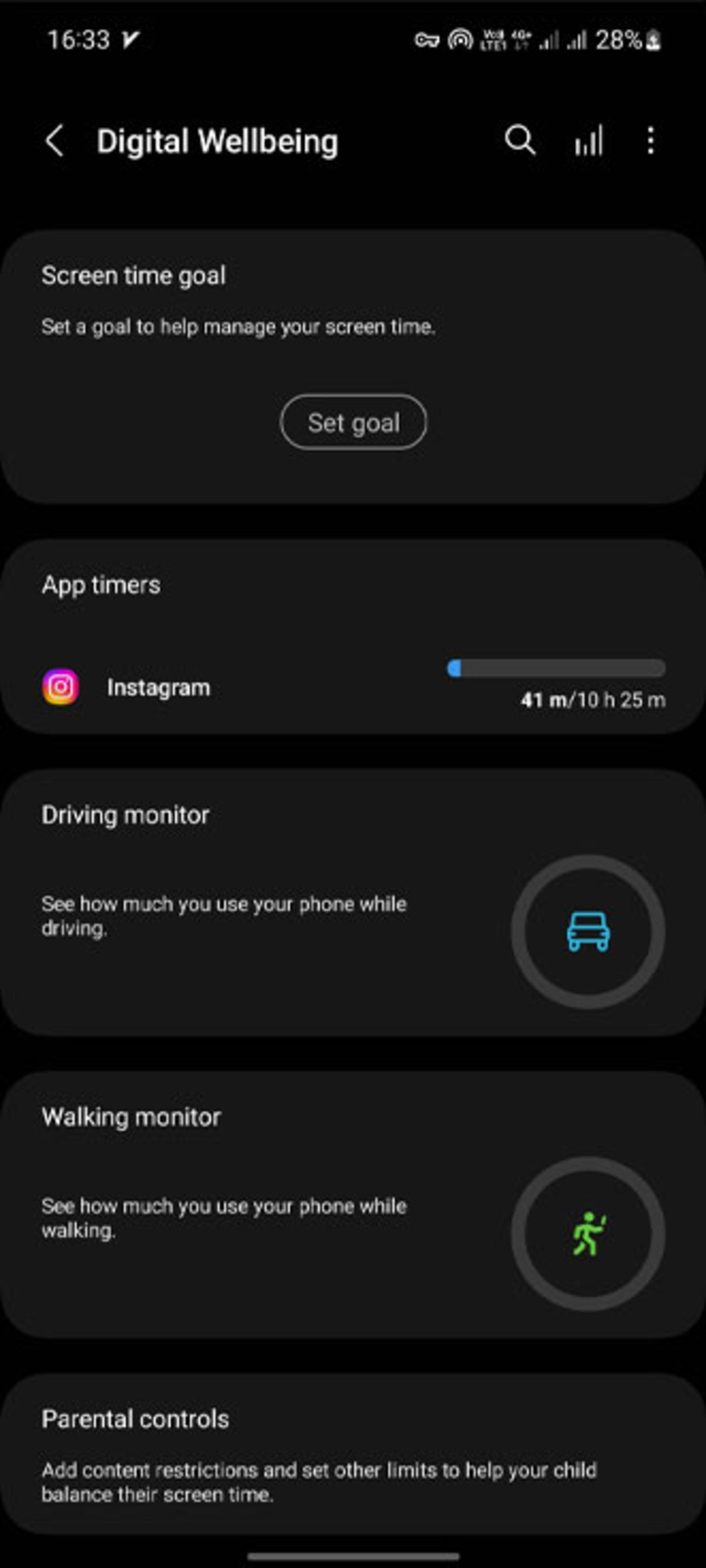 گزینه‌ی Set goal