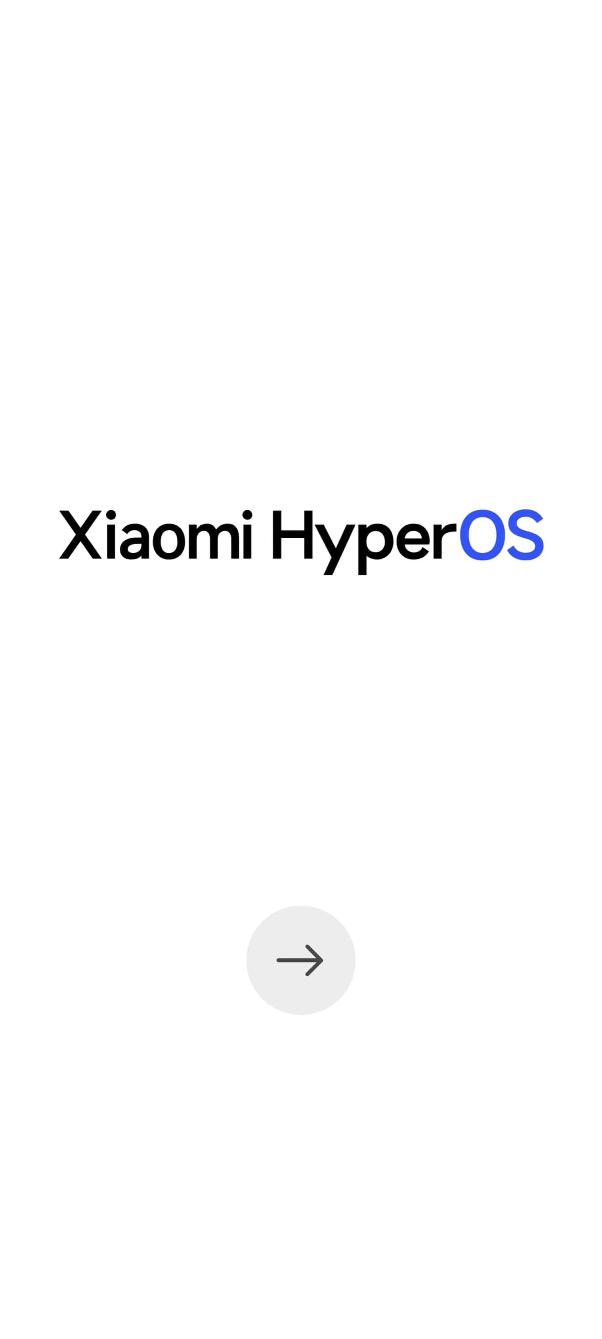 انتخاب دکمه پاور و نمایش لوگوی HyperOS