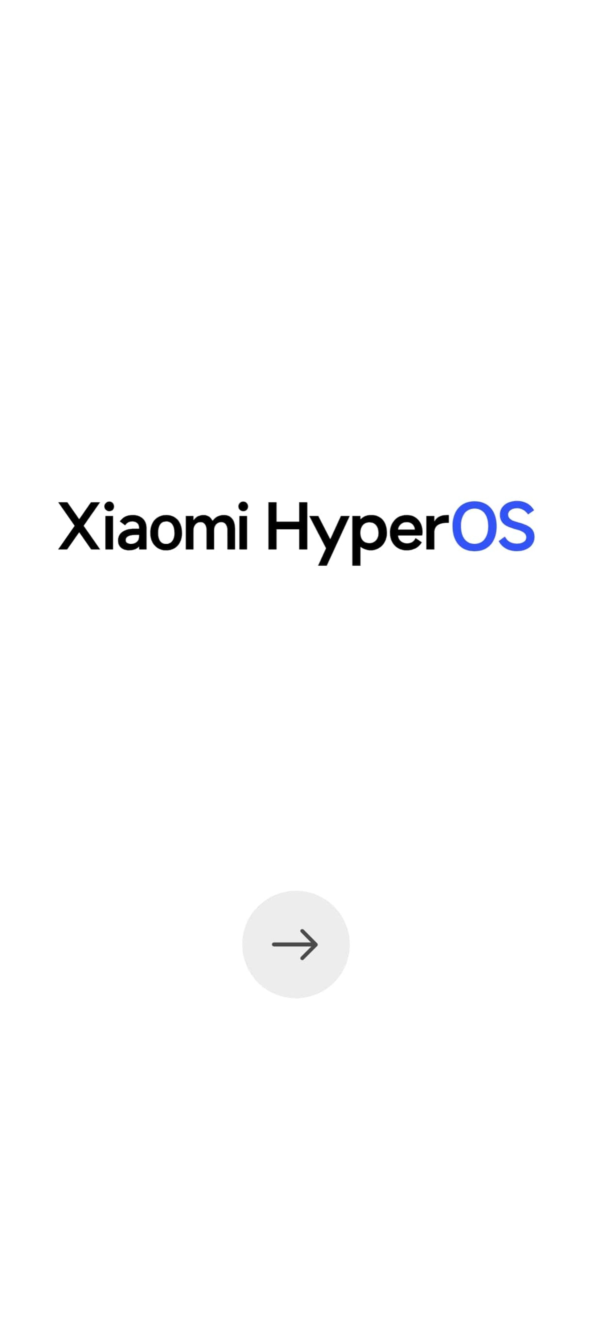انتخاب دکمه پاور و نمایش لوگوی HyperOS
