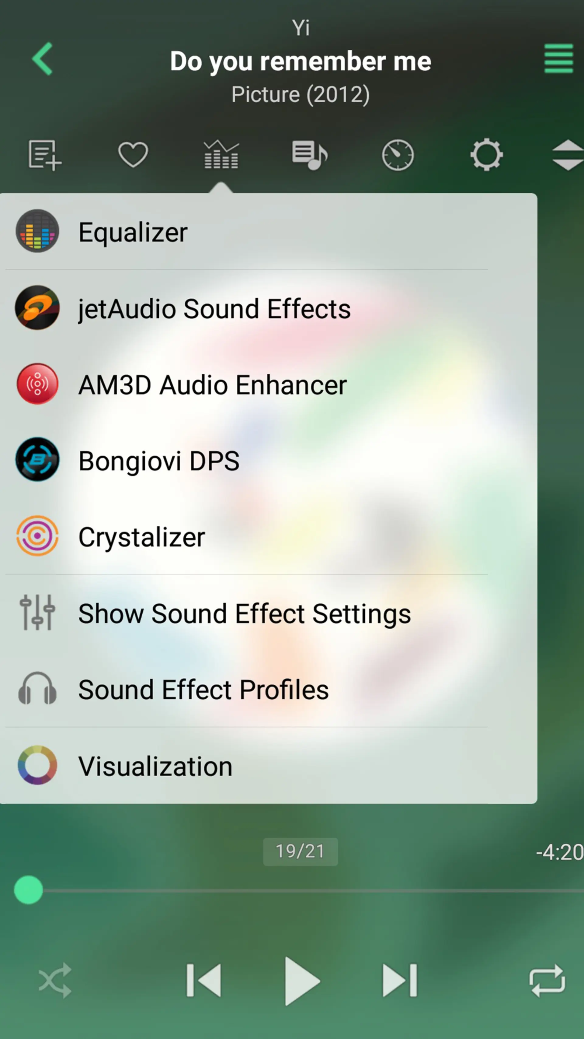 تنظیمات پخش موسیقی در برنامه موزیک پلیر jetAudio