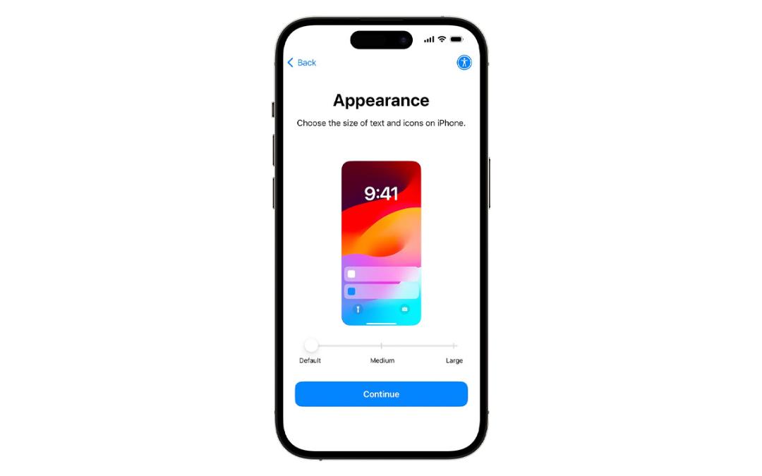 تنظیم اندازه‌ی مورد نظر فونت و آیکون‌ ها در  صفحه‌ Appearance 