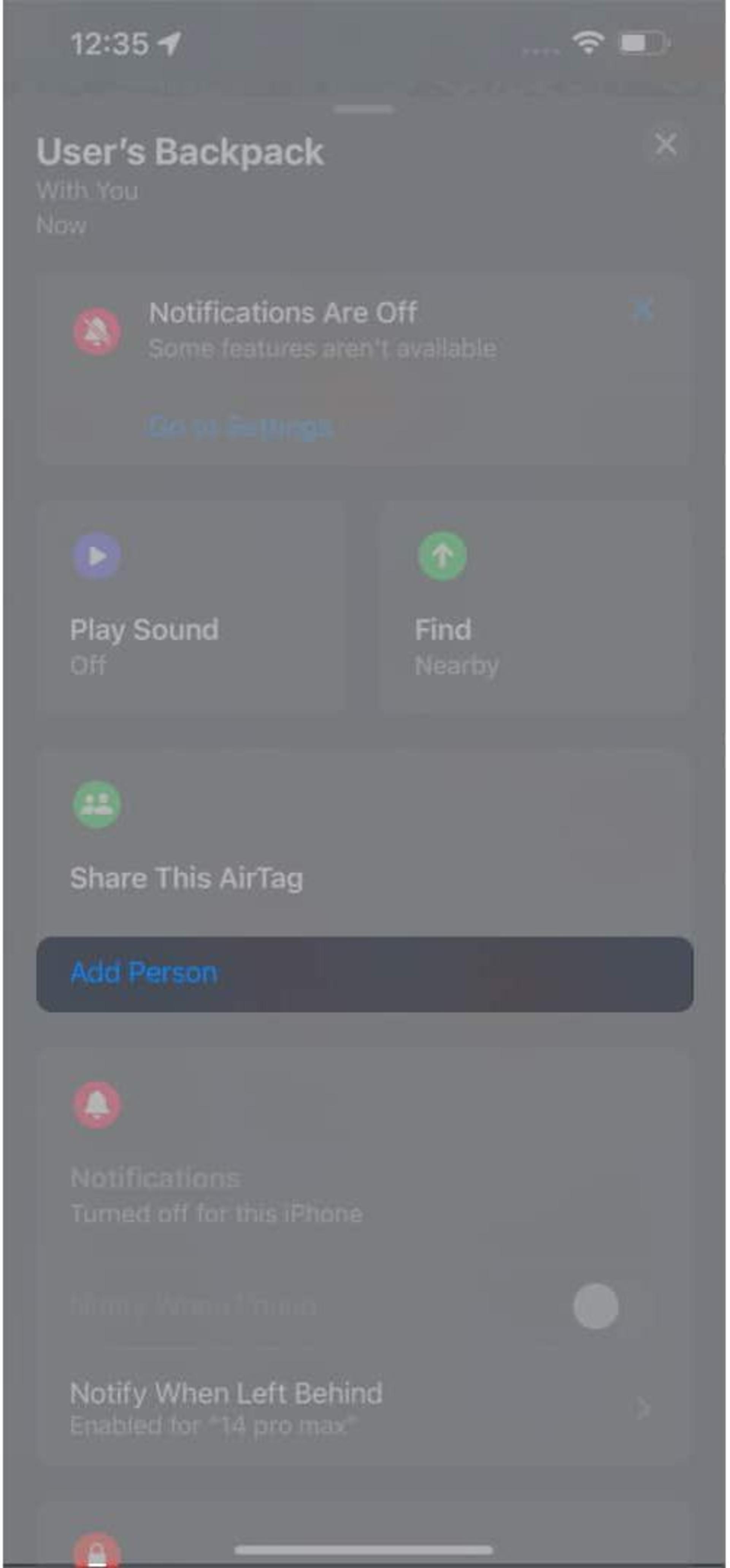 اشتراک گذاری AirTag در ios 17
